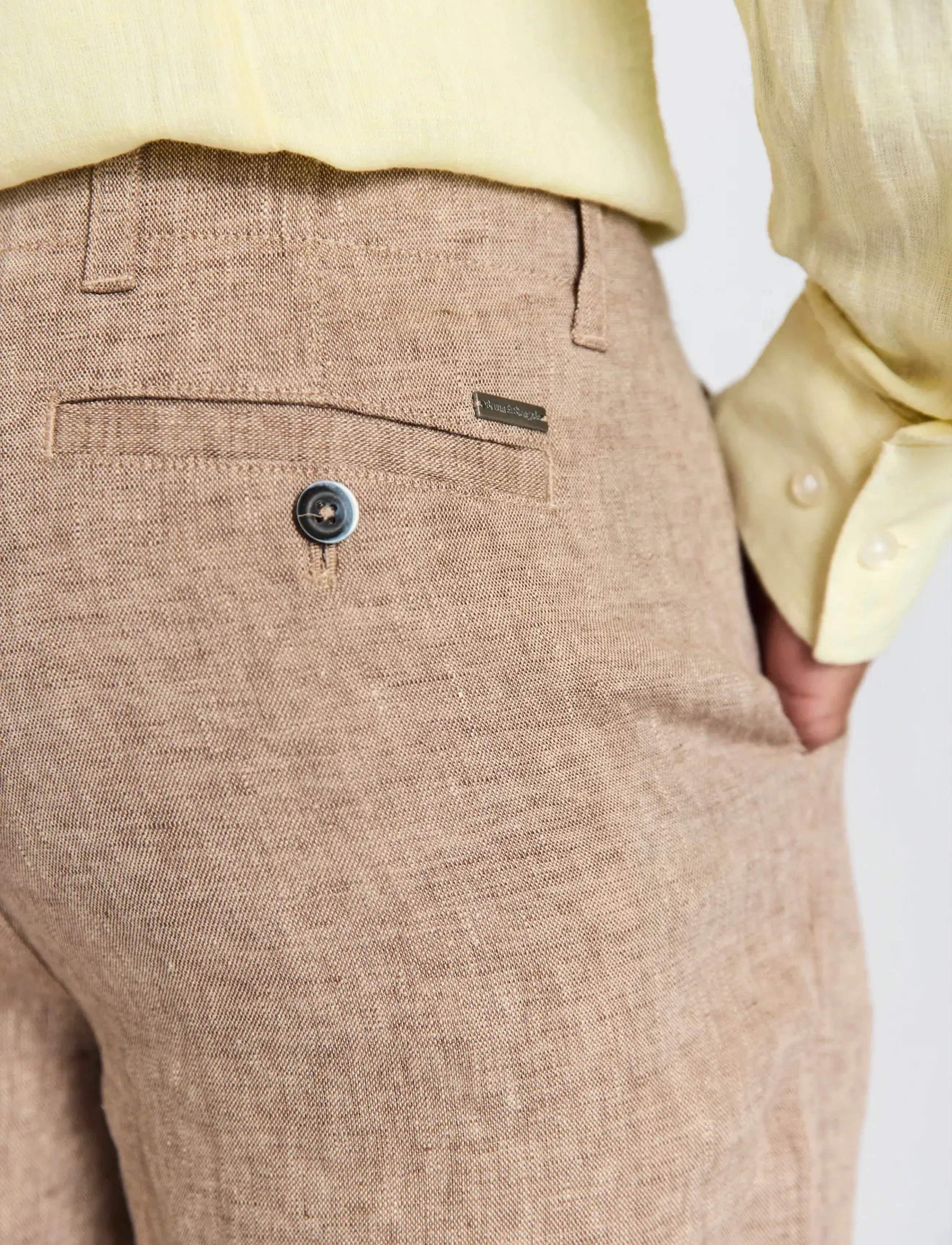 Bruun & Stengade - BS Paolos Regular Fit Shorts - linen shorts - brown - 3
