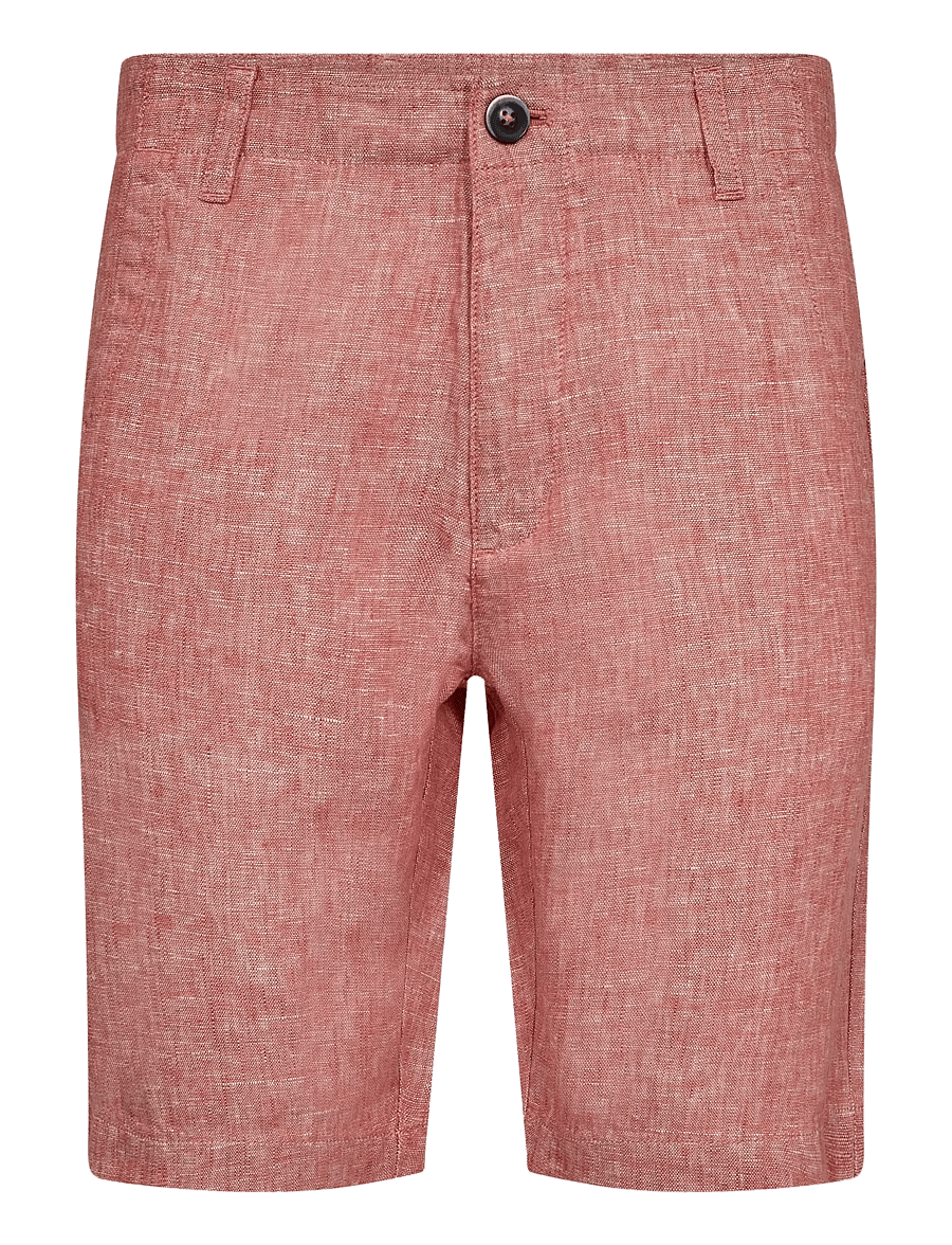 Bruun & Stengade - BS Paolos Regular Fit Shorts - leinen-shorts - dusty clay - 1