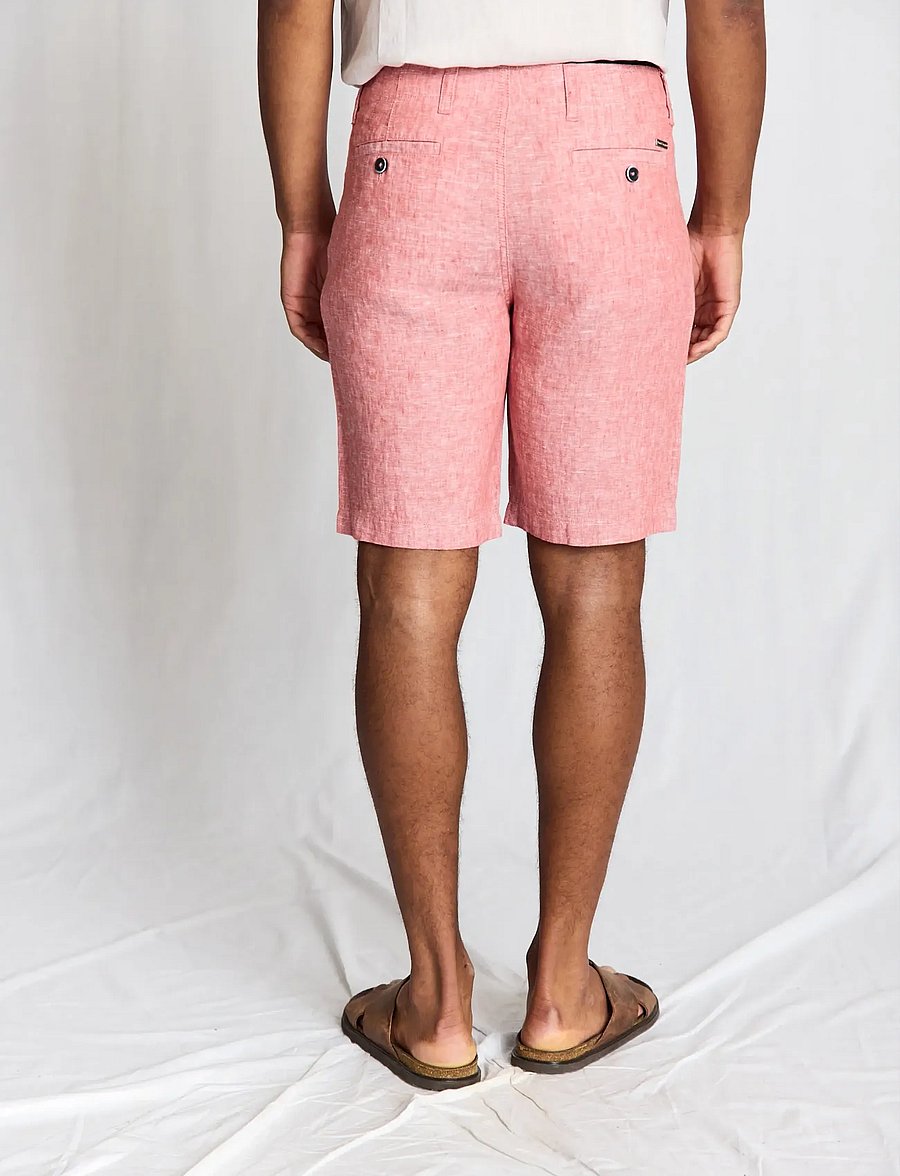 Bruun & Stengade - BS Paolos Regular Fit Shorts - leinen-shorts - dusty clay - 4