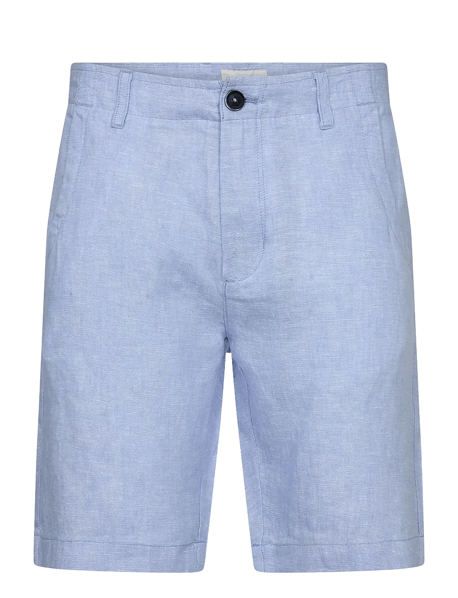Bruun & Stengade - BS Paolos Regular Fit Shorts - hørshorts - light blue - 1