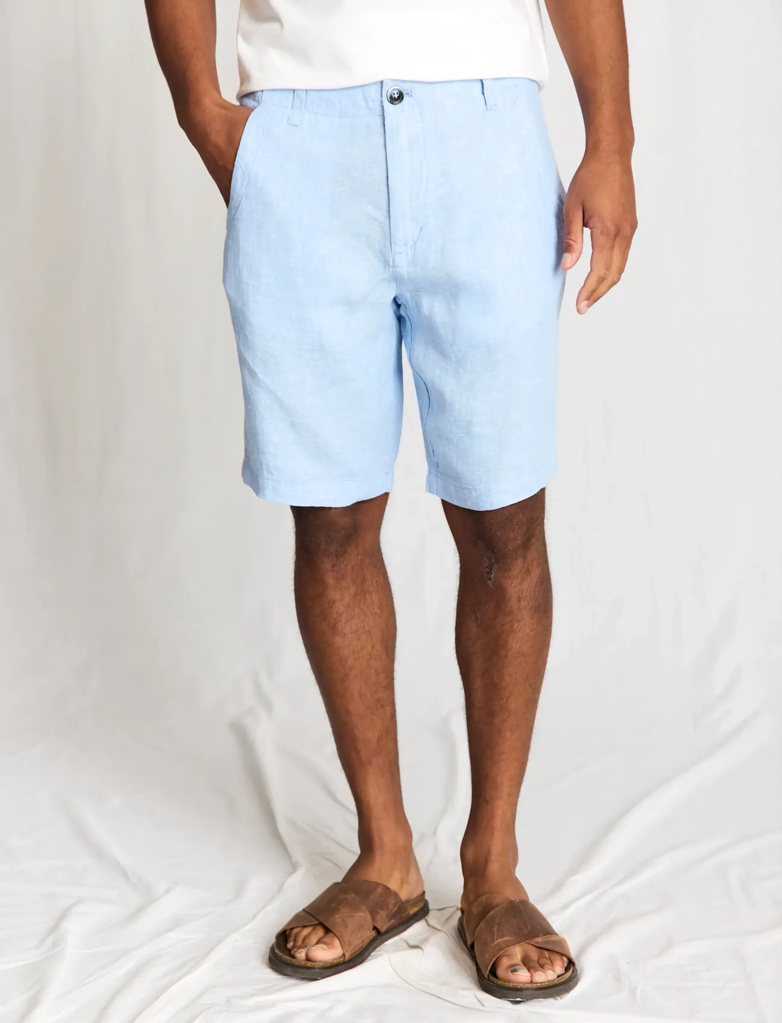 Bruun & Stengade BS Paolos Regular Fit Shorts - Shorts - LIGHT BLUE / blue