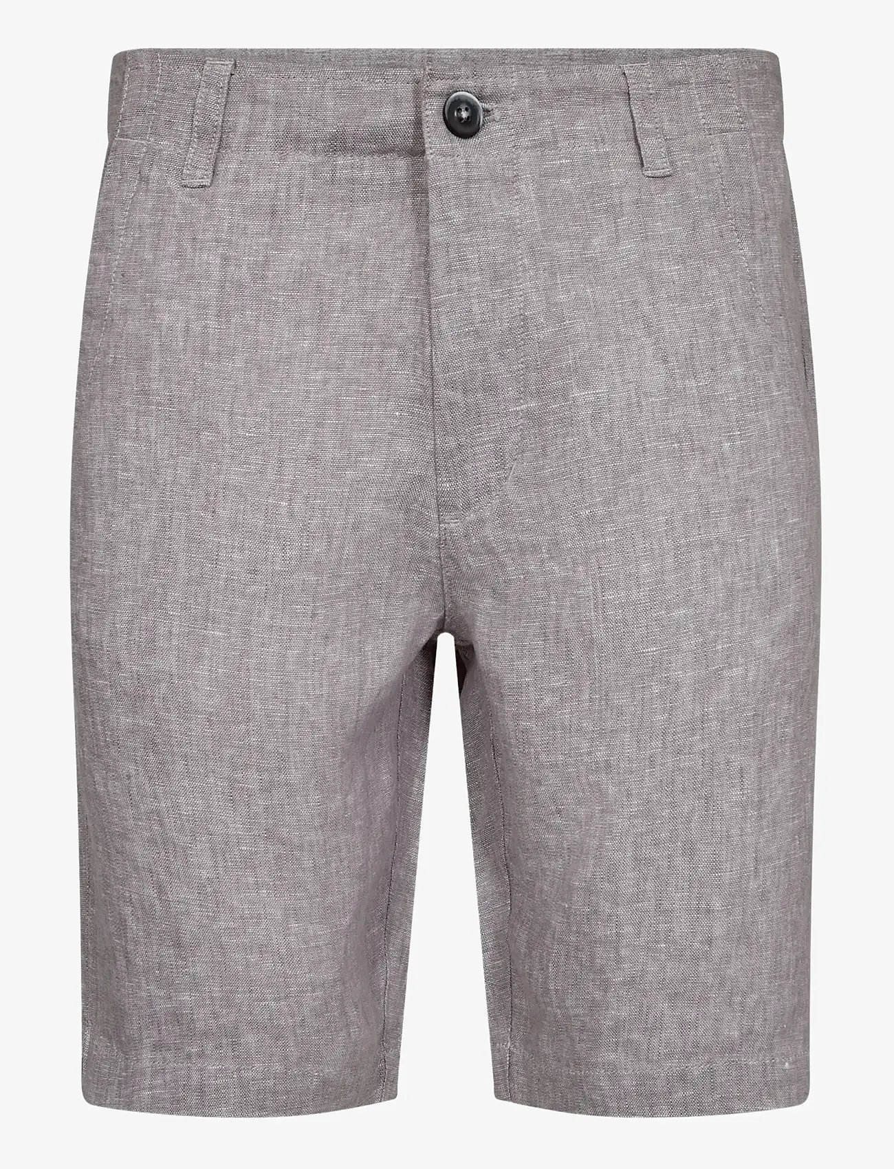 Bruun & Stengade - BS Paolos Regular Fit Shorts - hørshorts - light grey - 1