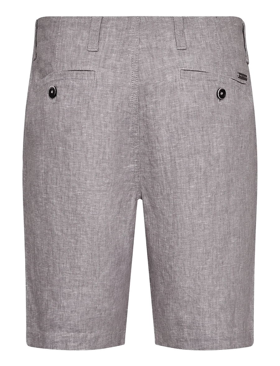 Bruun & Stengade - BS Paolos Regular Fit Shorts - leinen-shorts - light grey - 2