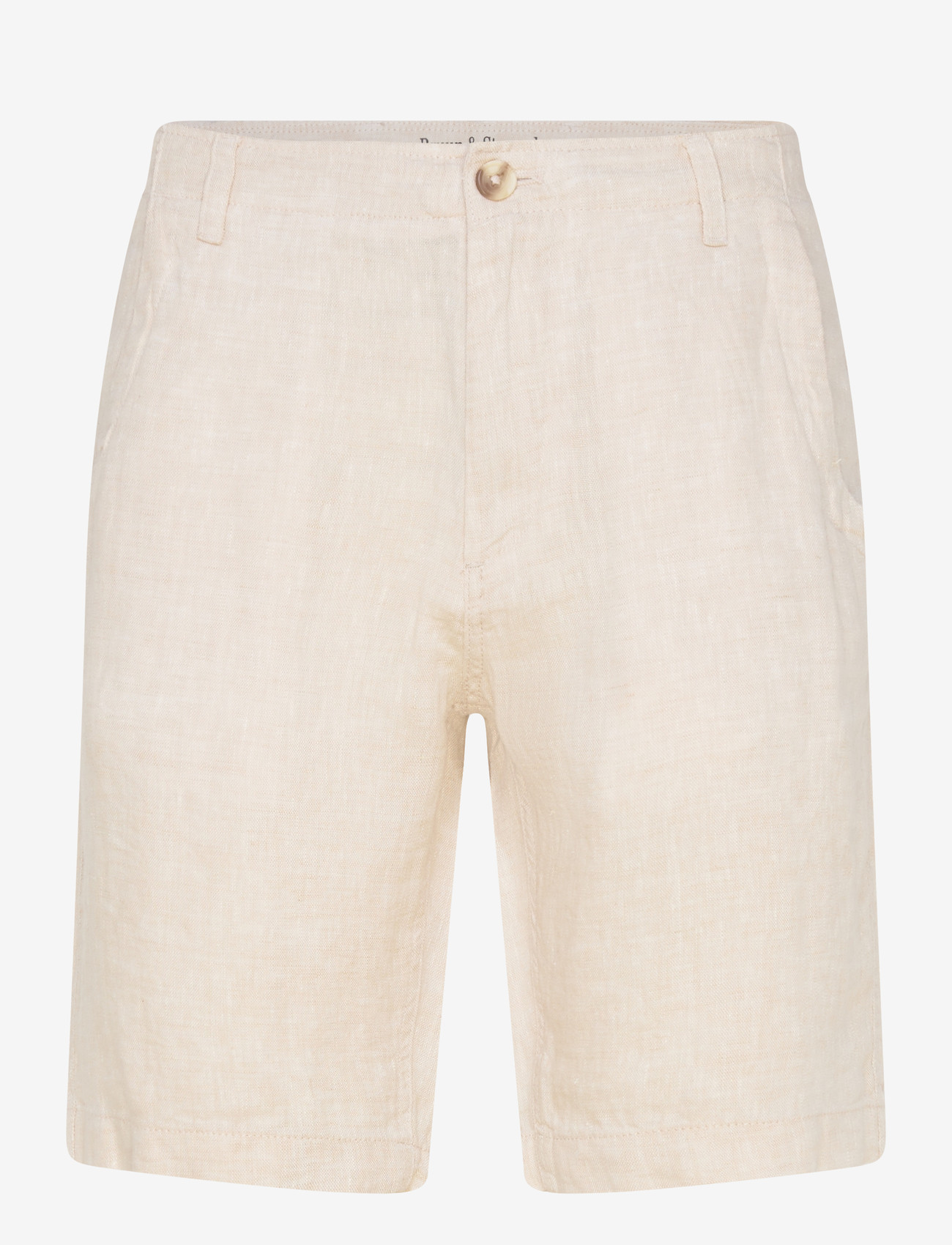 Bruun & Stengade - BS Paolos Regular Fit Shorts - hørshorts - sand - 1