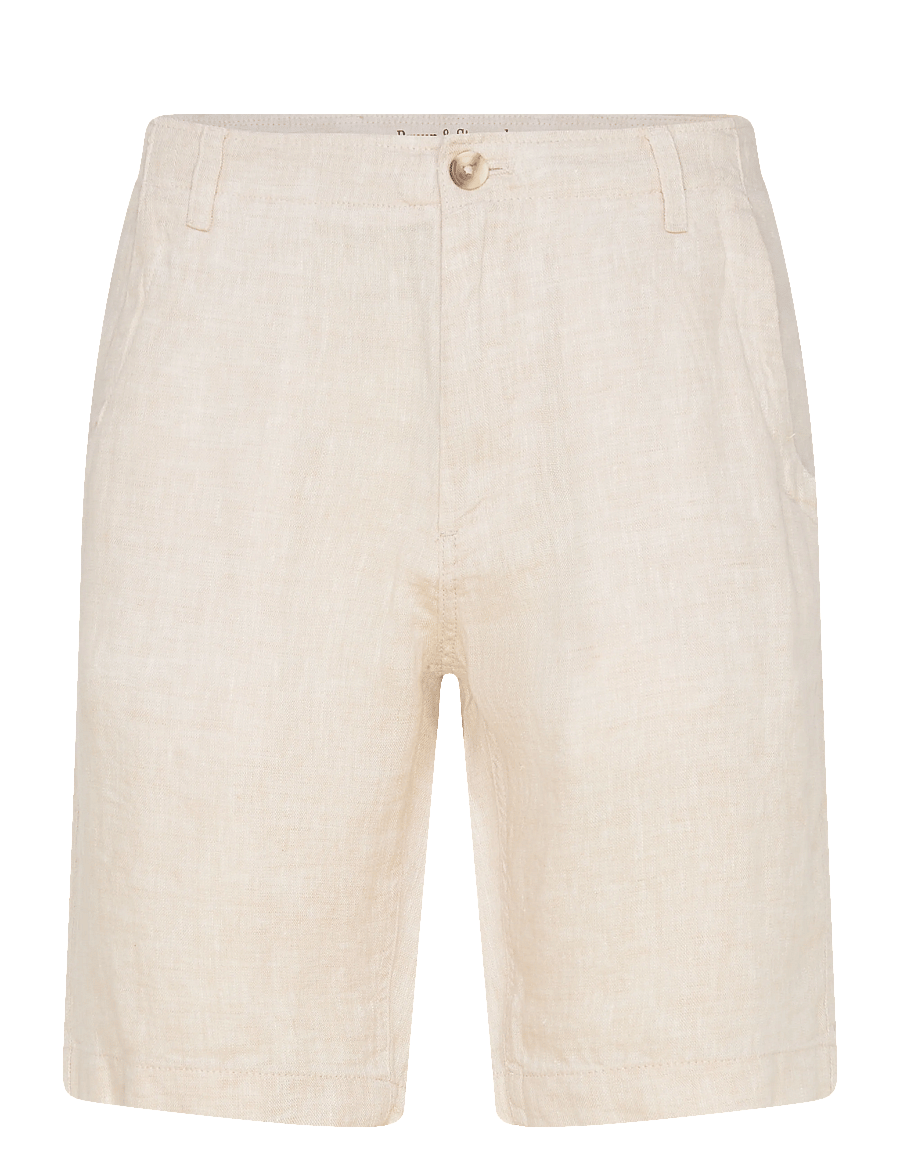 Bruun & Stengade - BS Paolos Regular Fit Shorts - linen shorts - sand - 1