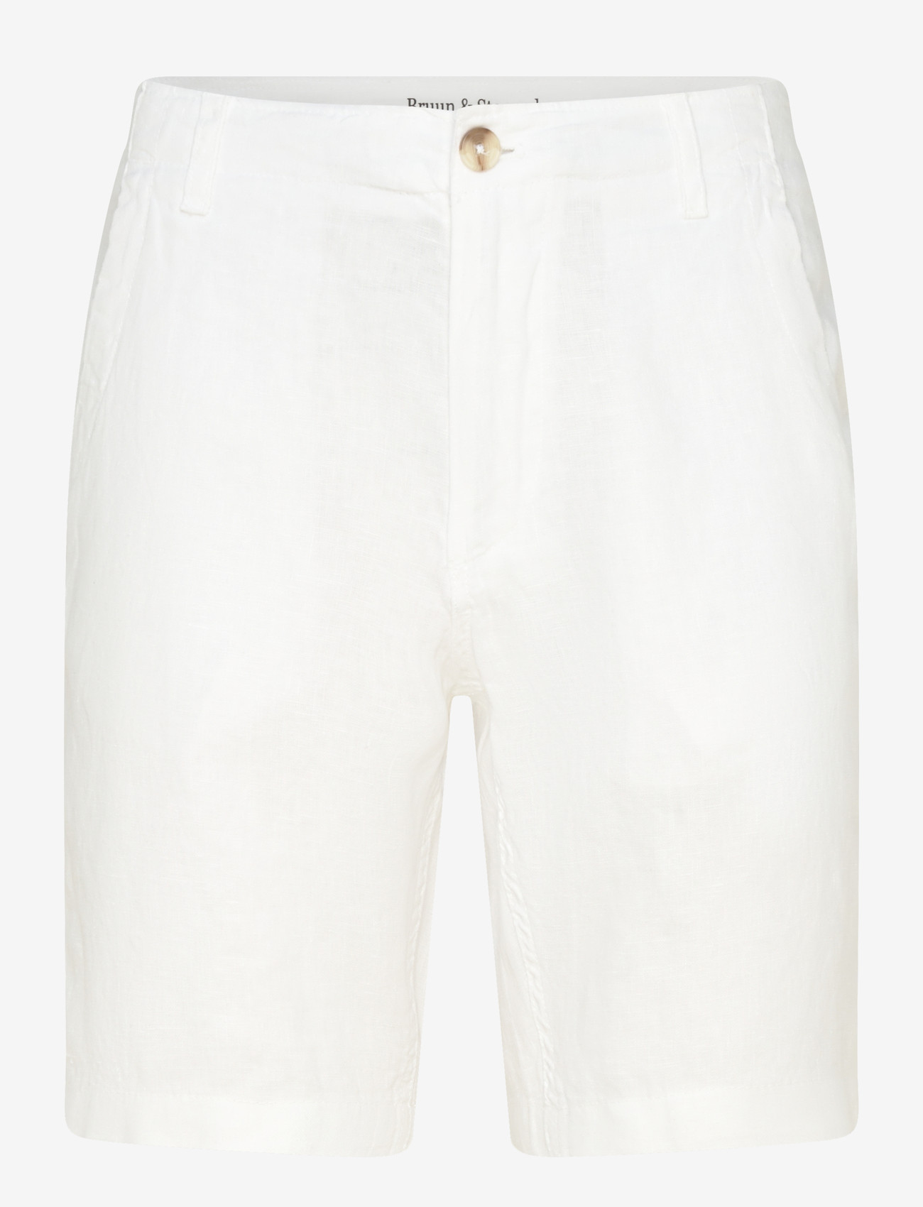 Bruun & Stengade - BS Paolos Regular Fit Shorts - hørshorts - white - 1