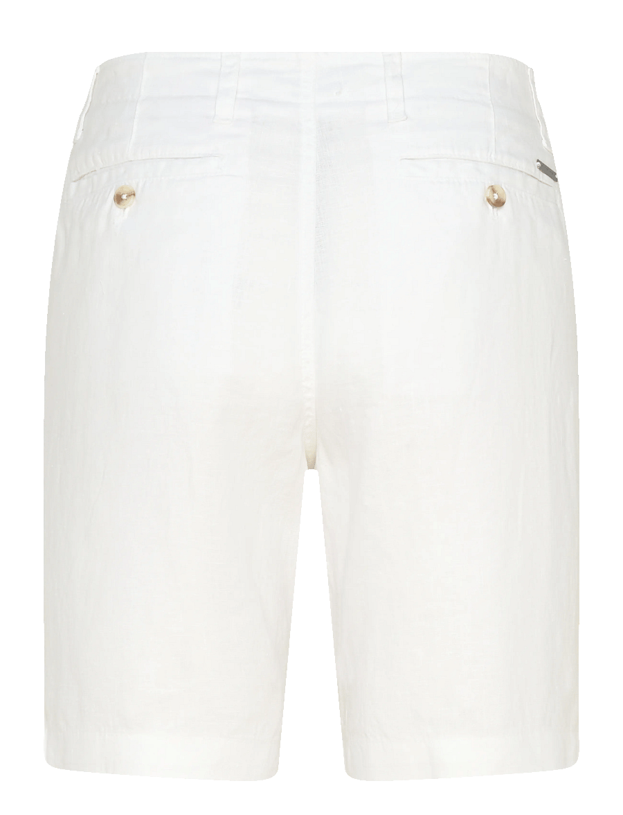 Bruun & Stengade - BS Paolos Regular Fit Shorts - shorts en lin - white - 2