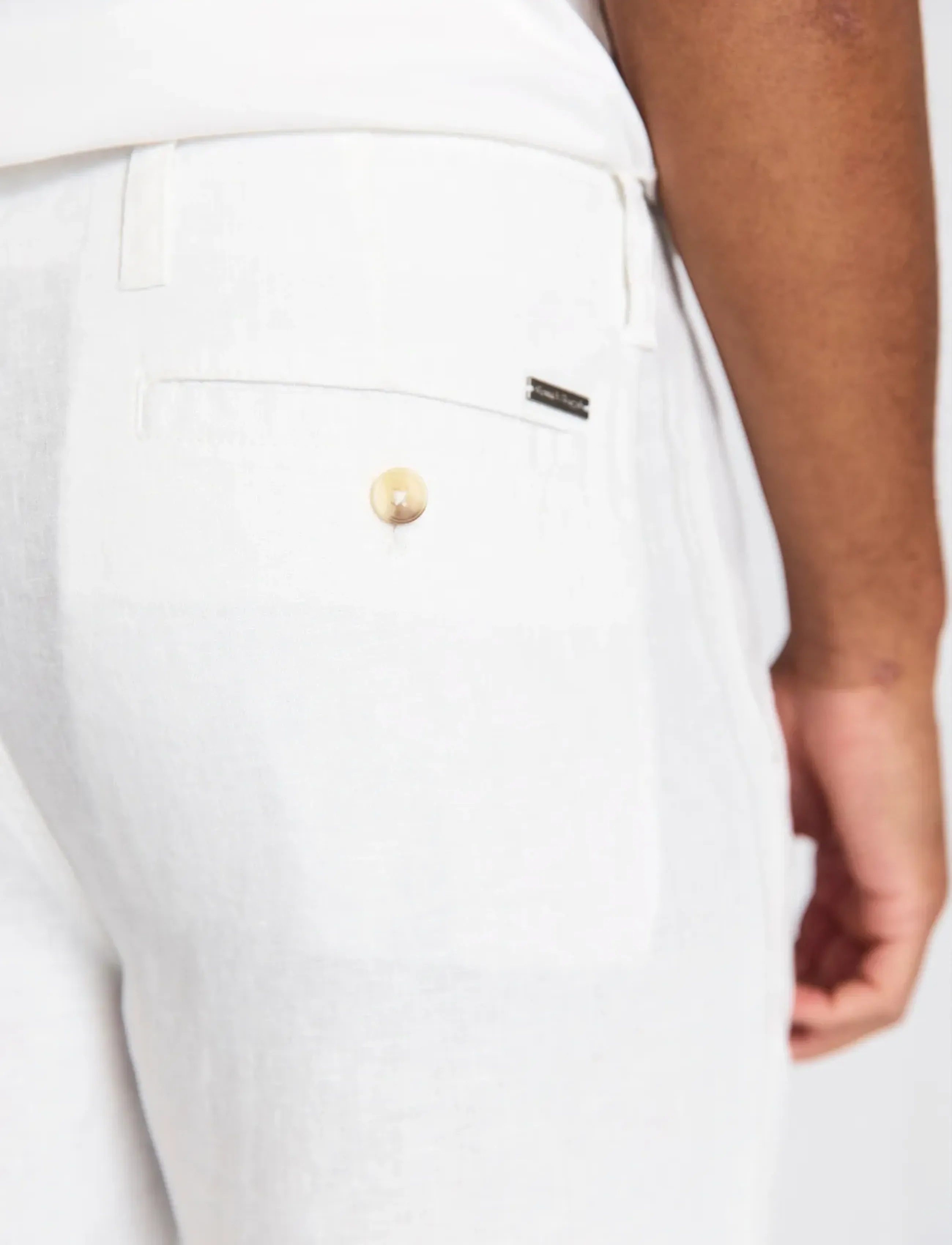 Bruun & Stengade - BS Paolos Regular Fit Shorts - vacation essentials - white - 3
