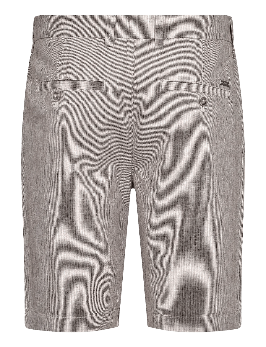Bruun & Stengade - BS Darion Regular Fit Shorts - shorts en lin - brown/white - 2
