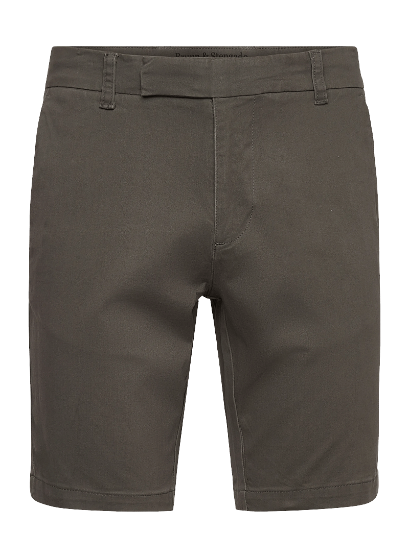 Bruun & Stengade - BS Loris Regular Fit Shorts - chinos shorts - army - 0