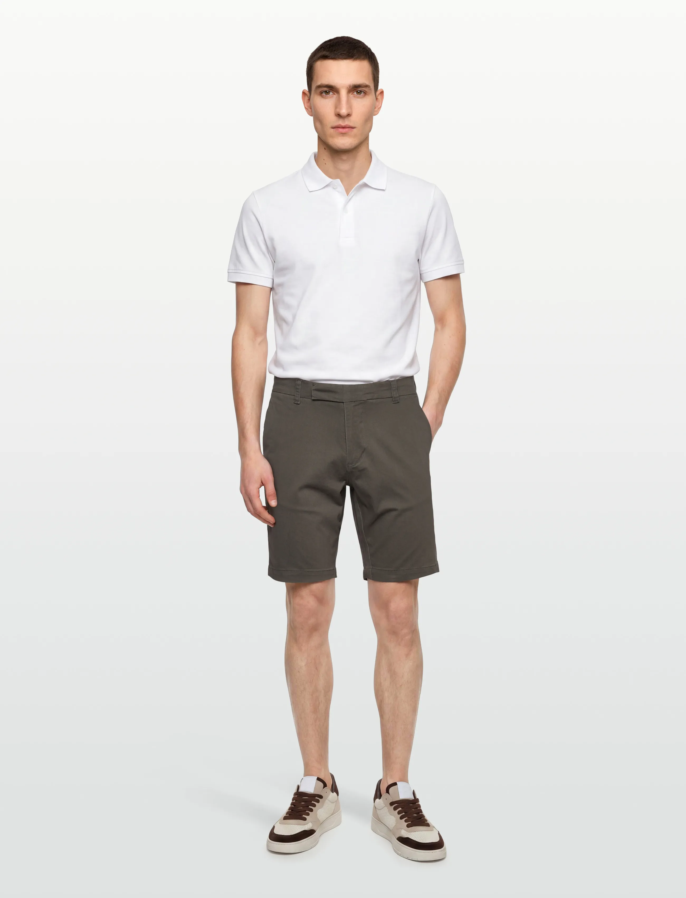 Bruun & Stengade Bs Loris Regular Fit Shorts, 29, Khakigrün - Chinos Männerswear