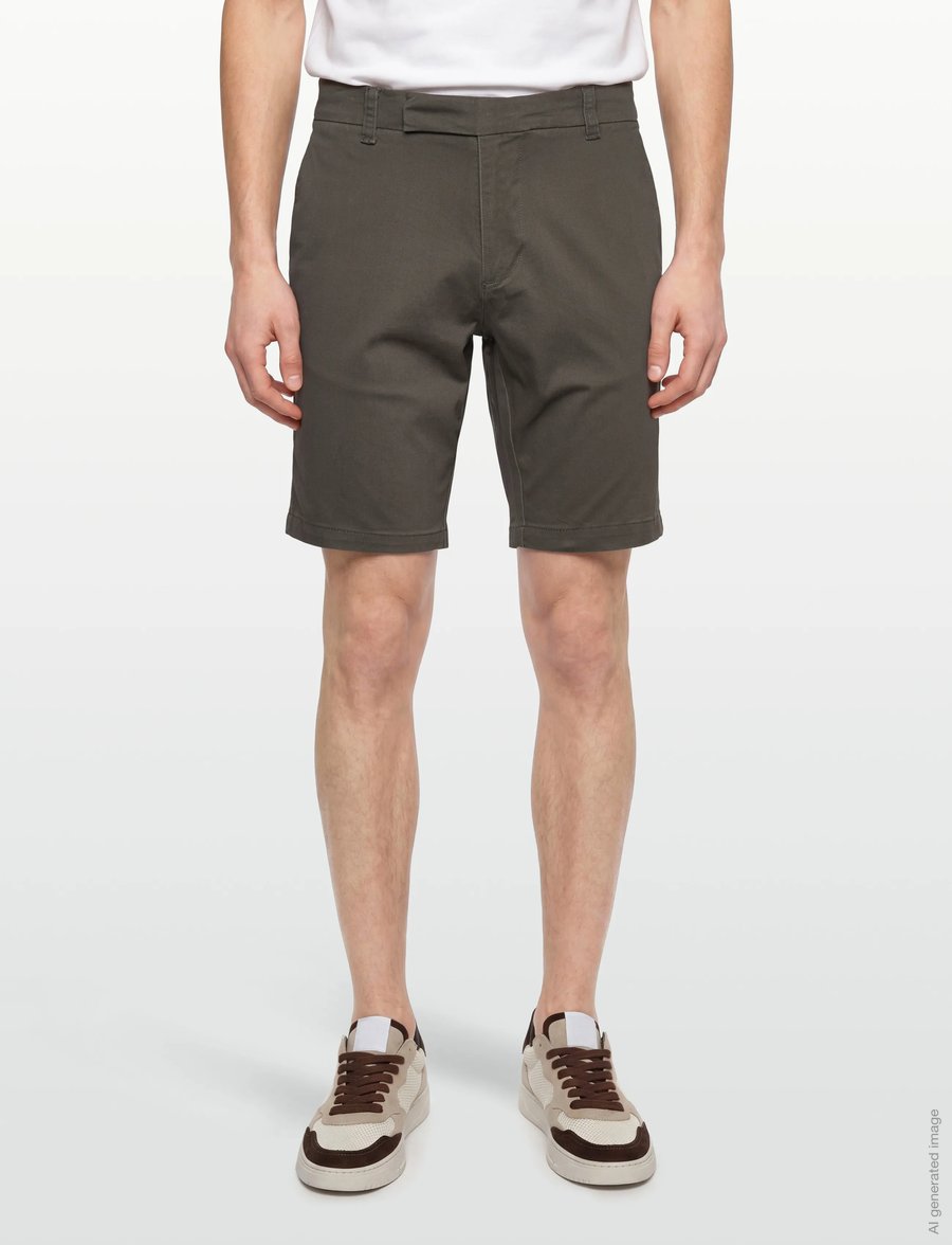 Bruun & Stengade - BS Loris Regular Fit Shorts - chino lühikesed püksid - army - 3