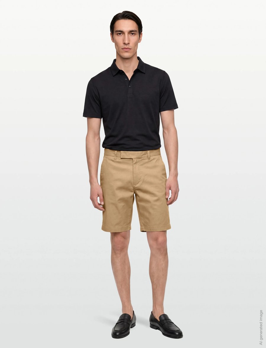 Bruun & Stengade - BS Loris Regular Fit Shorts - chinos shorts - beige - 0