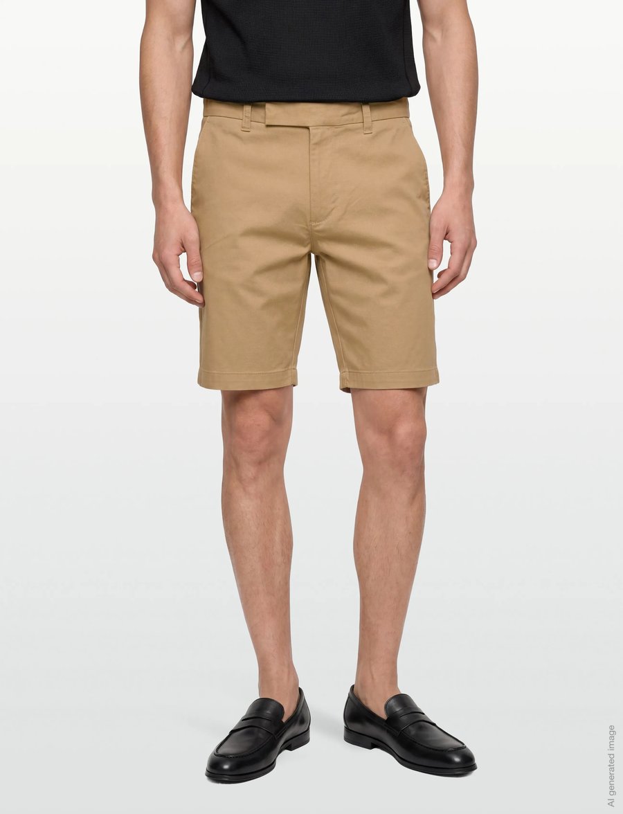 Bruun & Stengade - BS Loris Regular Fit Shorts - chinos shorts - beige - 3