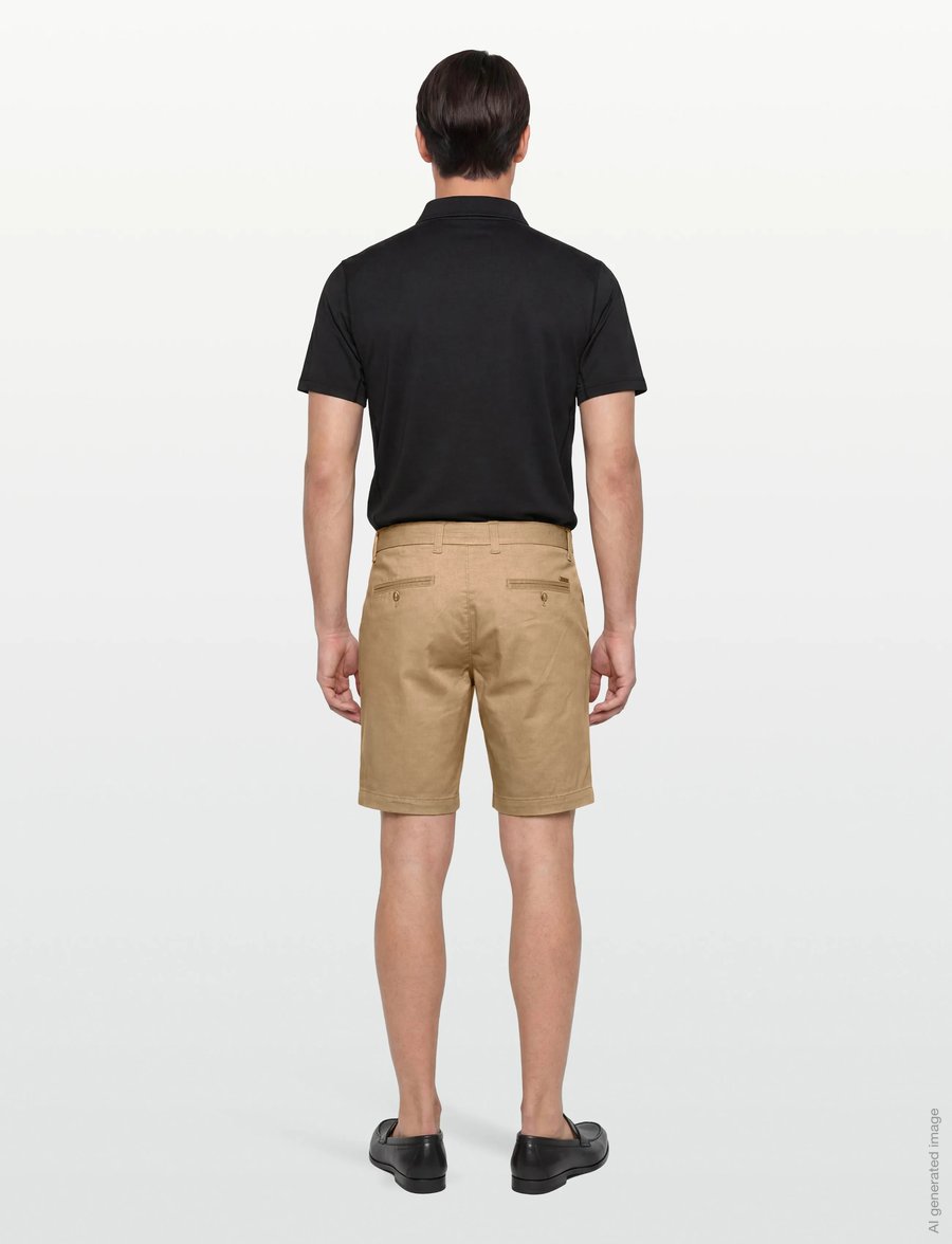 Bruun & Stengade - BS Loris Regular Fit Shorts - chinos shorts - beige - 4