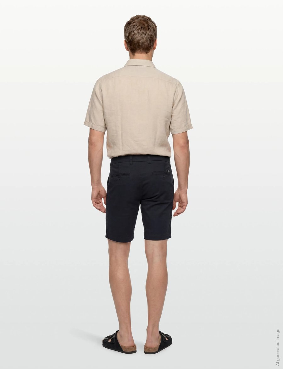 Bruun & Stengade - BS Loris Regular Fit Shorts - chinos shorts - navy - 4