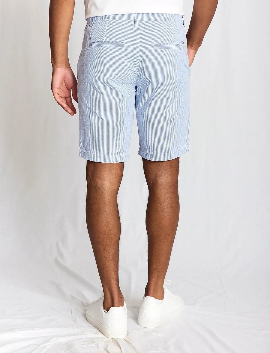 Bruun & Stengade - BS Elio Regular Fit Shorts - freizeitshorts - blue/white - 3