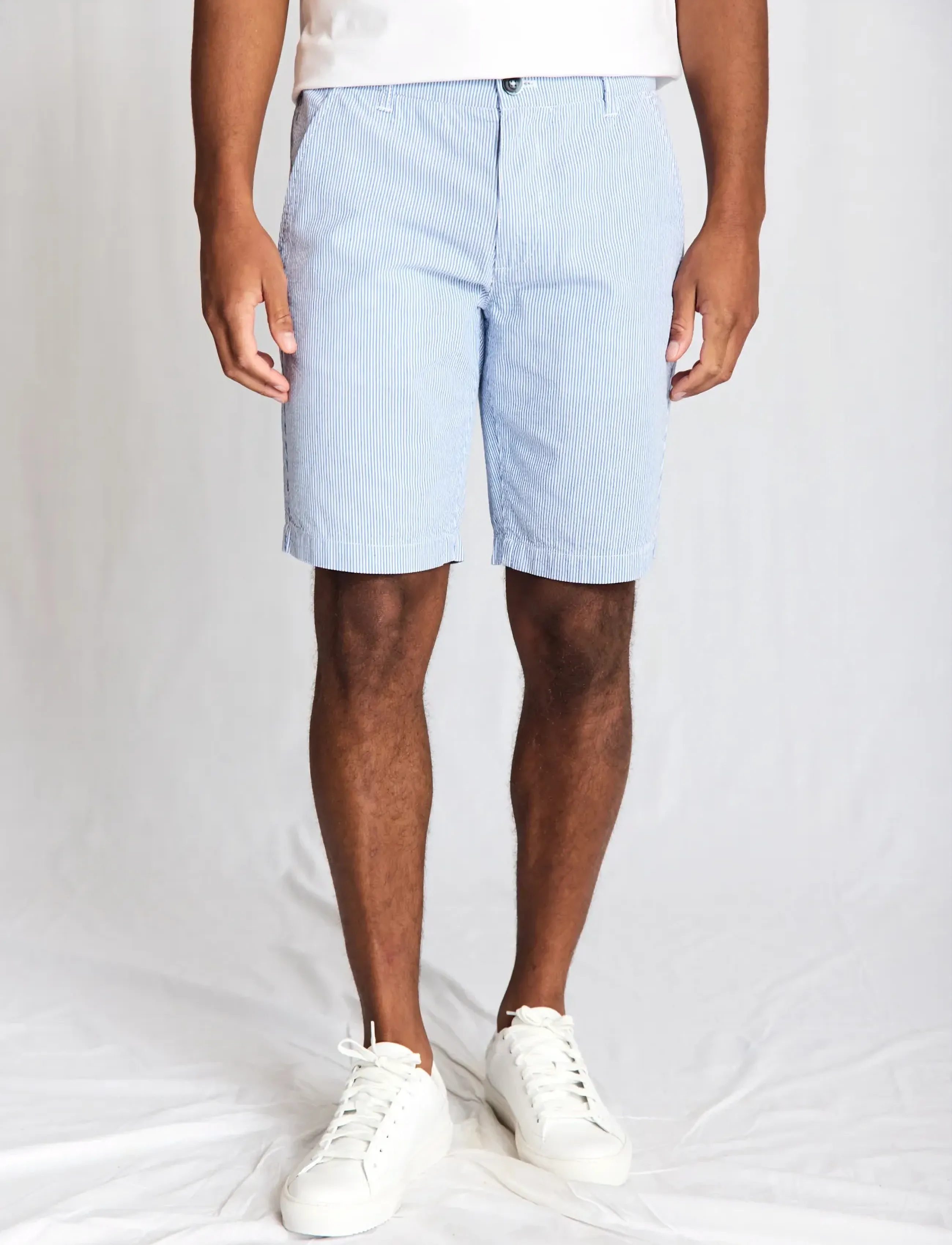 Bruun & Stengade - BS Elio Regular Fit Shorts - casual shorts - blue/white - 5