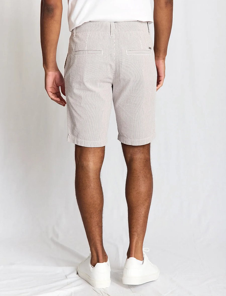 Bruun & Stengade - BS Elio Regular Fit Shorts - freizeitshorts - brown/white - 4