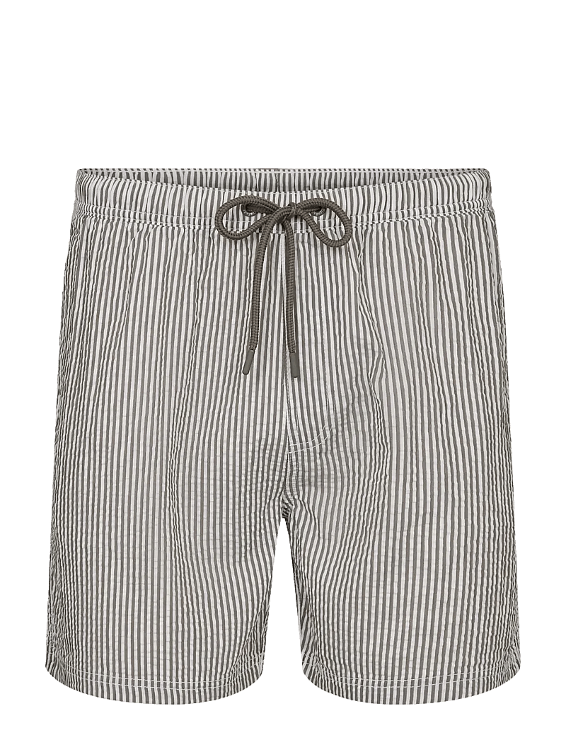 Bruun & Stengade - BS Bahia Regular Fit Swim - badehose - army/white - 1
