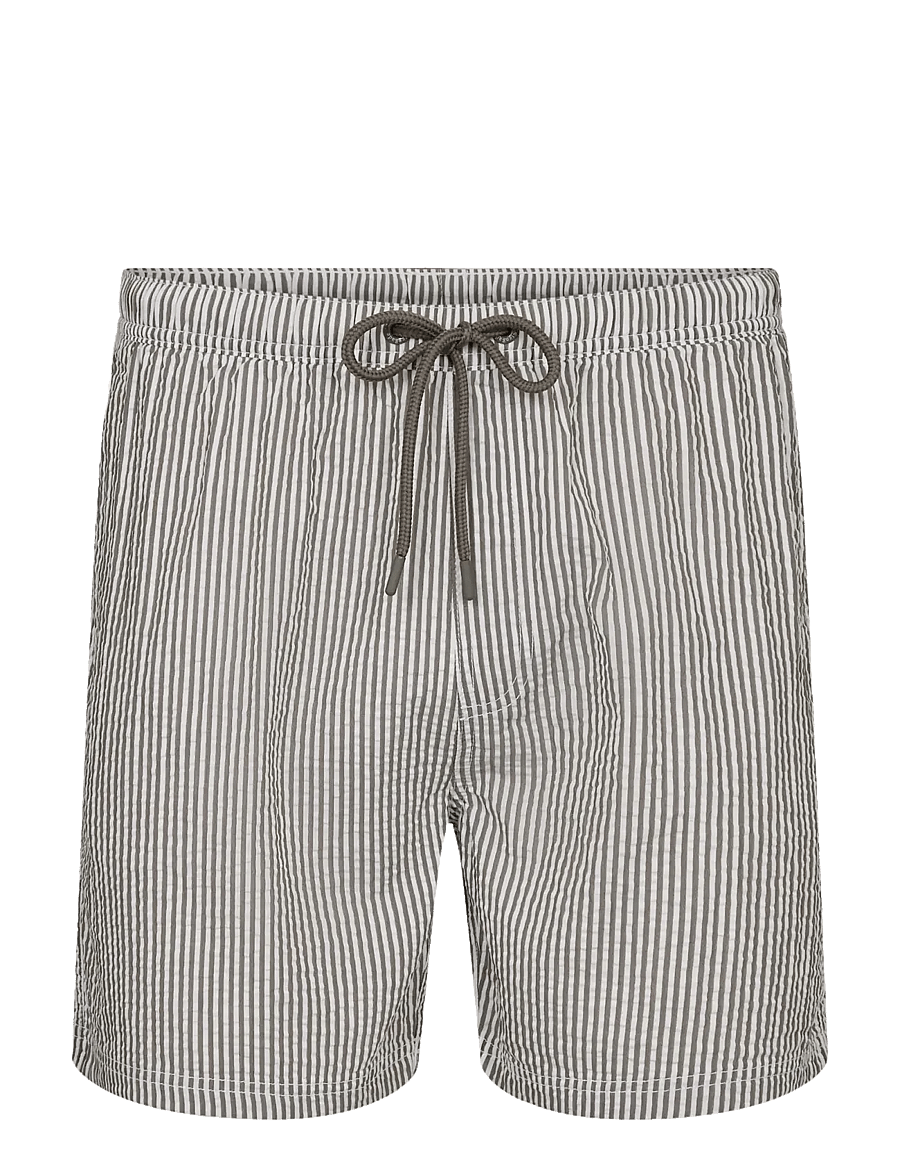 Bruun & Stengade - BS Bahia Regular Fit Swim - badehose - army/white - 1