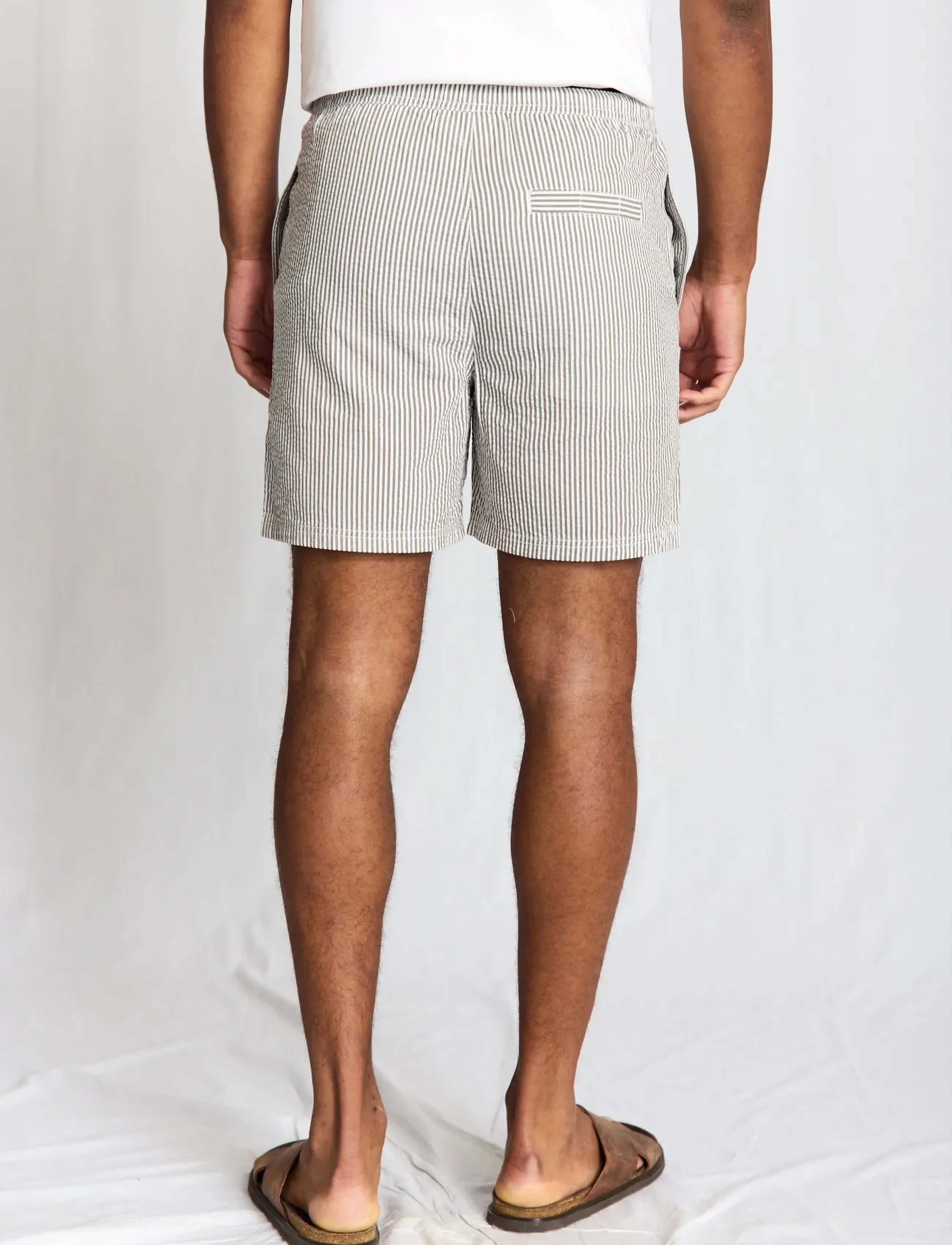 Bruun & Stengade - BS Bahia Regular Fit Swim - badehose - army/white - 4