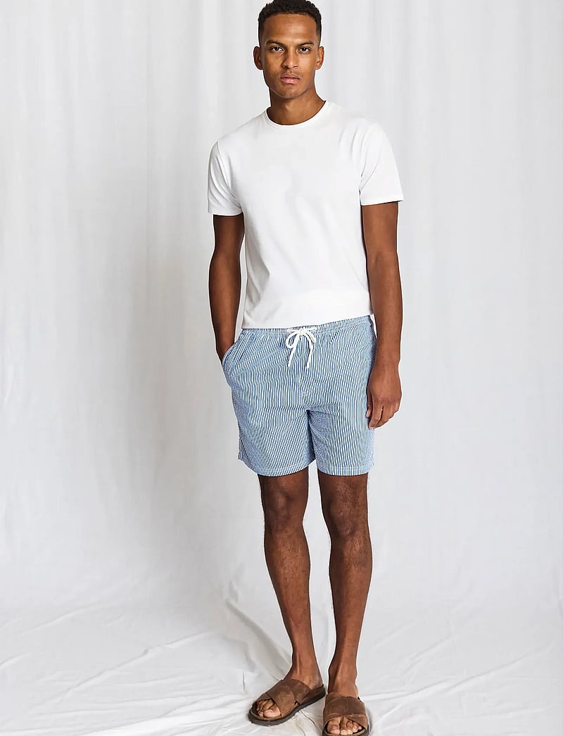 Bruun & Stengade - BS Bahia Regular Fit Swim - badehose - blue/white - 2
