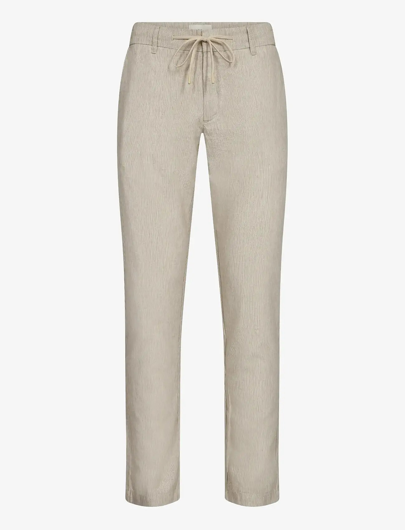 Bruun & Stengade - BS Vincente Regular Fit Chinos - hørbukser - beige/white - 1