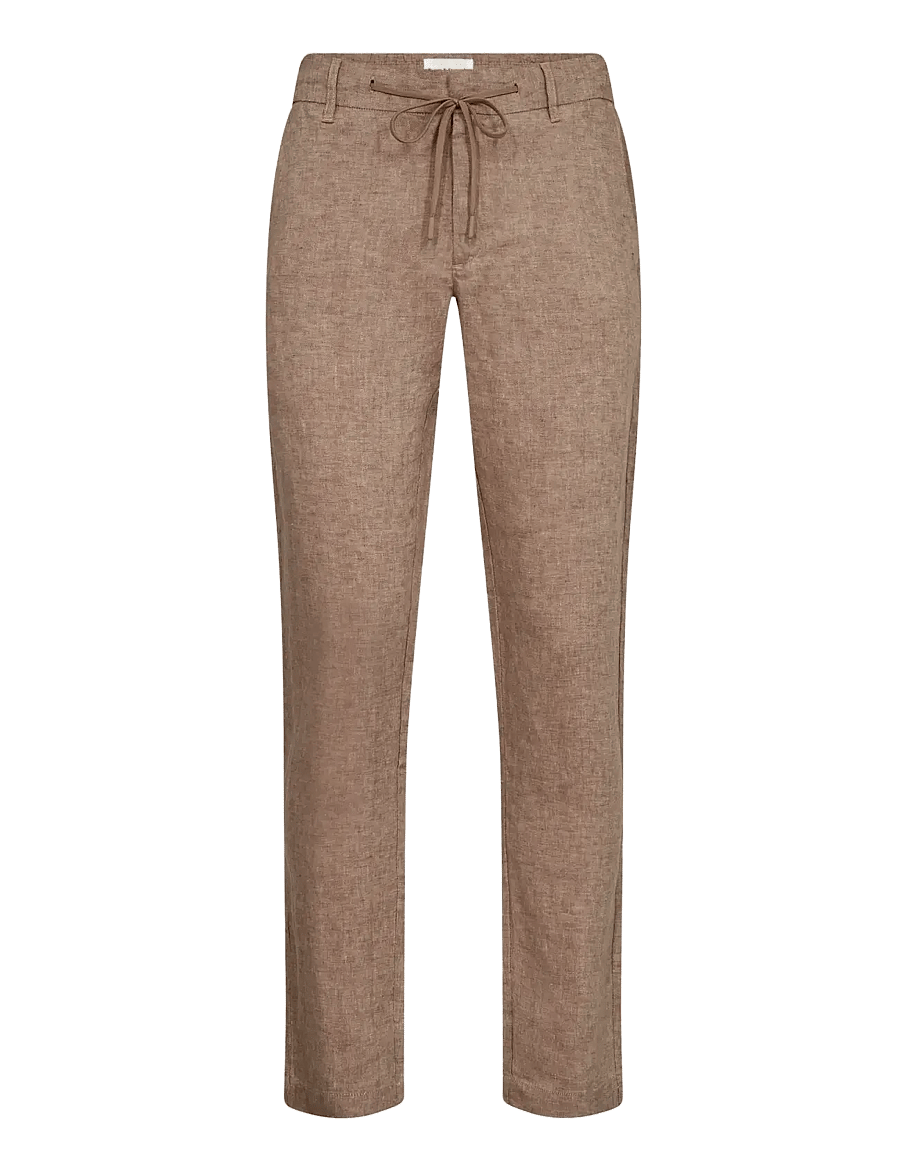 Bruun & Stengade - BS Ginos Regular Fit Chinos - hørbukser - brown - 1