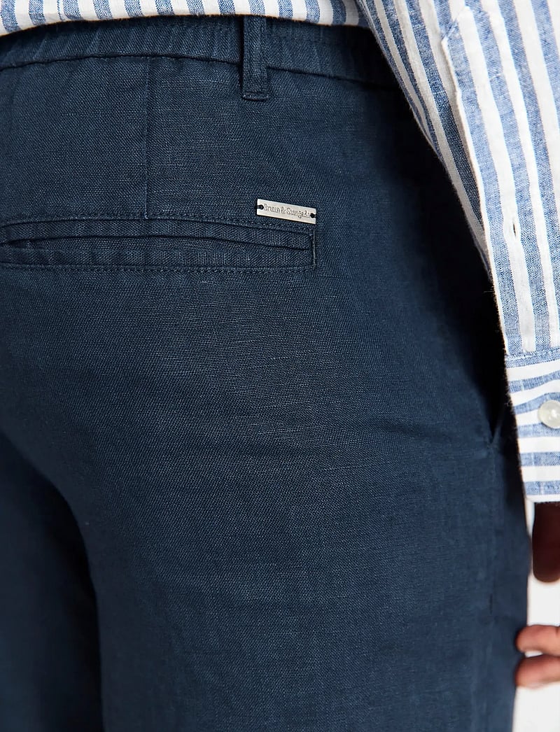 Bruun & Stengade - BS Ginos Regular Fit Chinos - leinenhosen - navy - 3