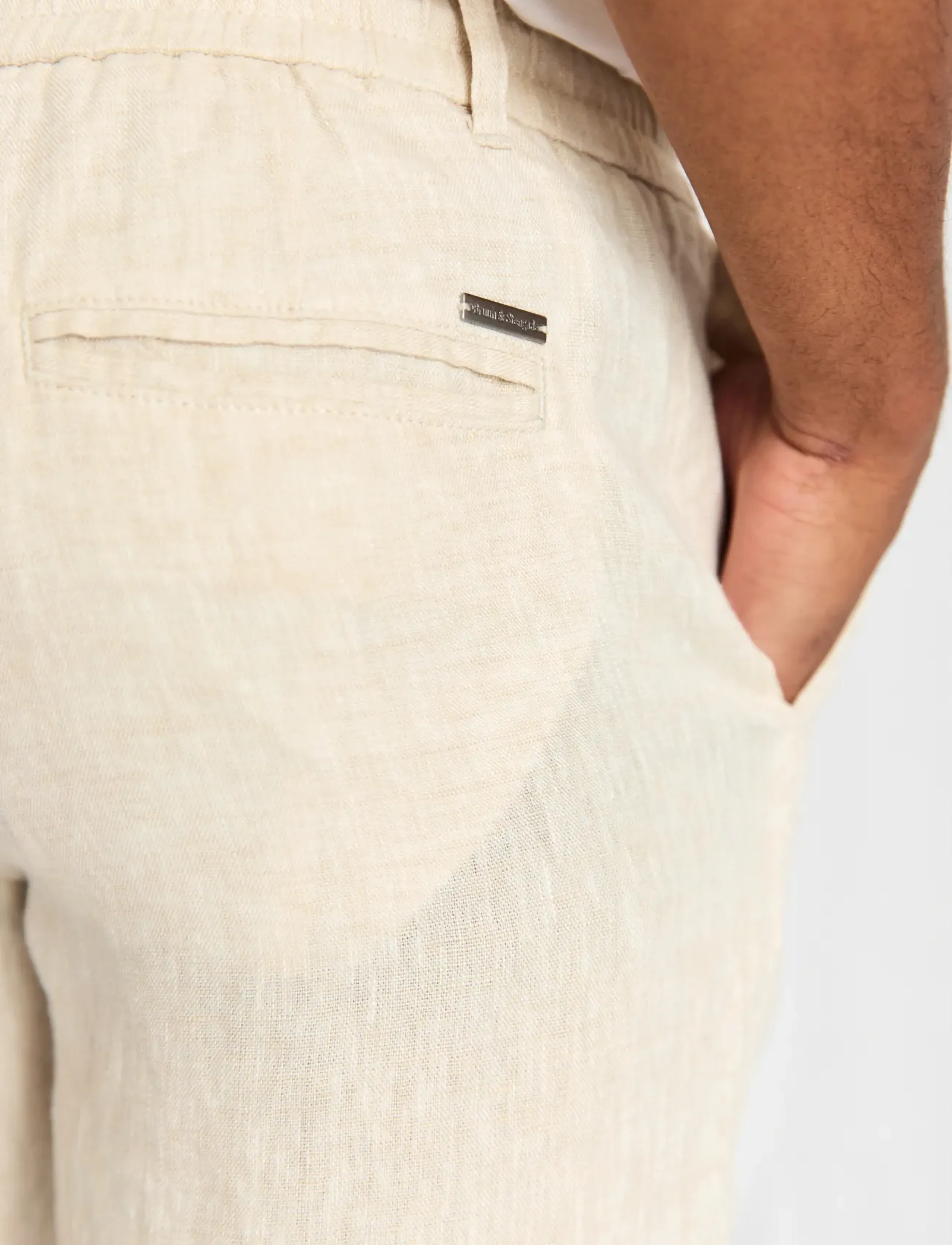 Bruun & Stengade - BS Ginos Regular Fit Chinos - linnebyxor - sand - 5