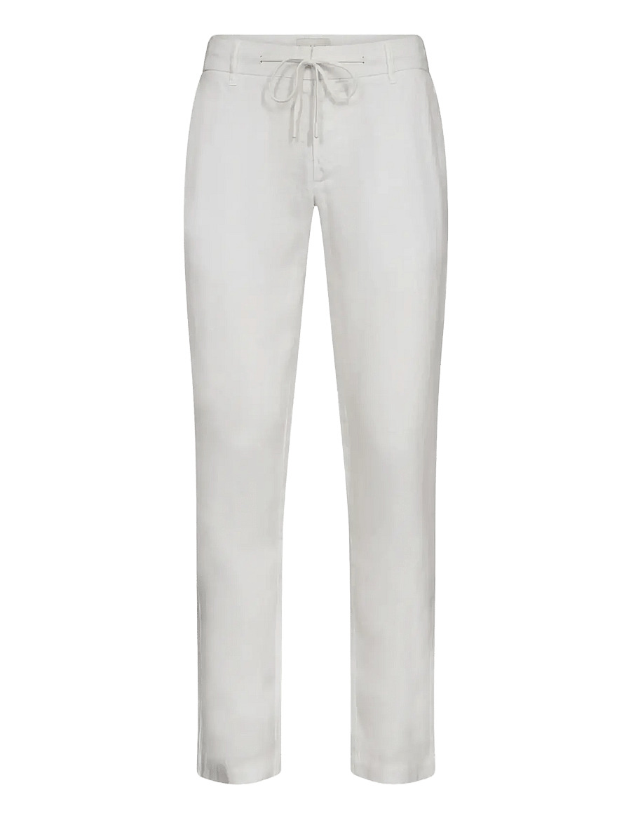 Bruun & Stengade - BS Ginos Regular Fit Chinos - linnebyxor - white - 1