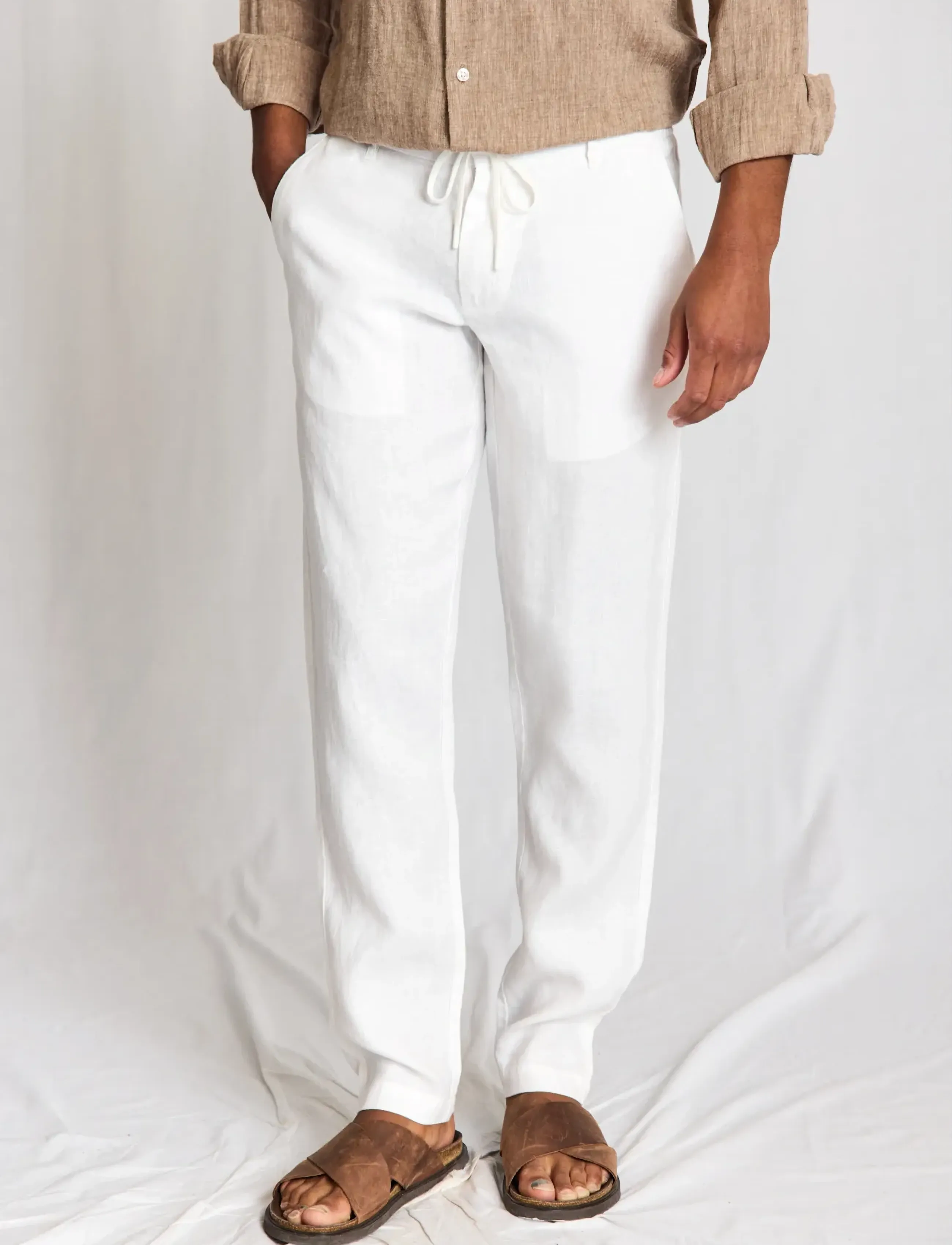 Bruun & Stengade Bs Ginos Regular Fit Chinos, 38, White, Bukser > Chinos, Herre