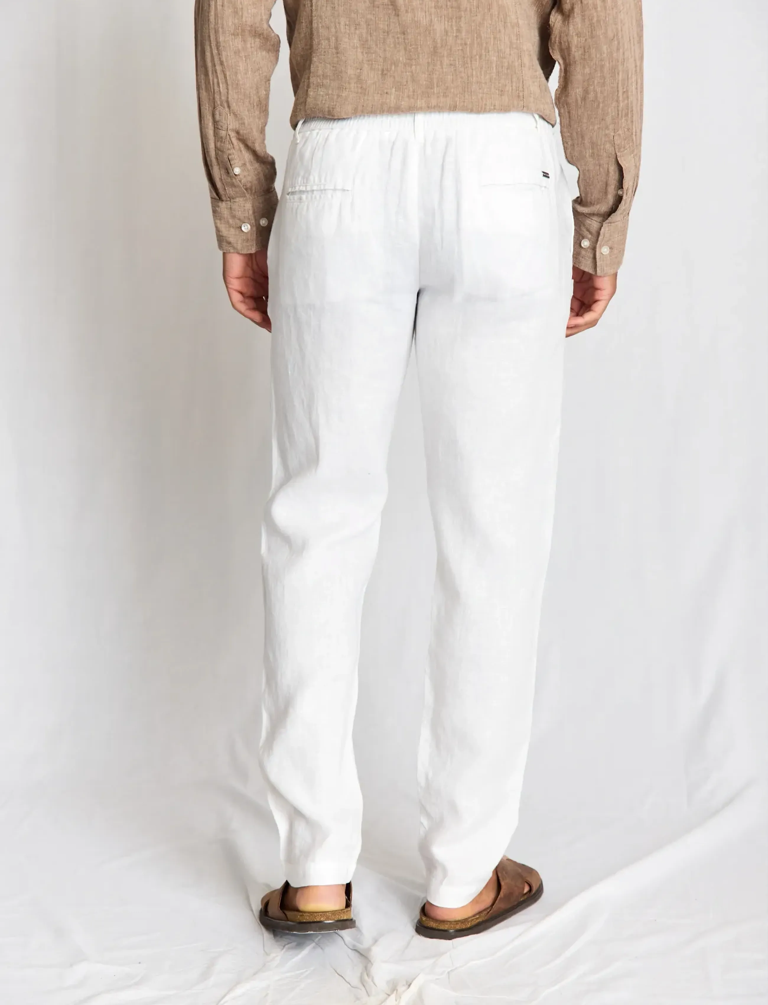 Bruun & Stengade - BS Ginos Regular Fit Chinos - linnebyxor - white - 4
