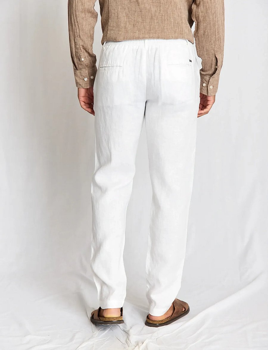Bruun & Stengade - BS Ginos Regular Fit Chinos - linnebyxor - white - 4