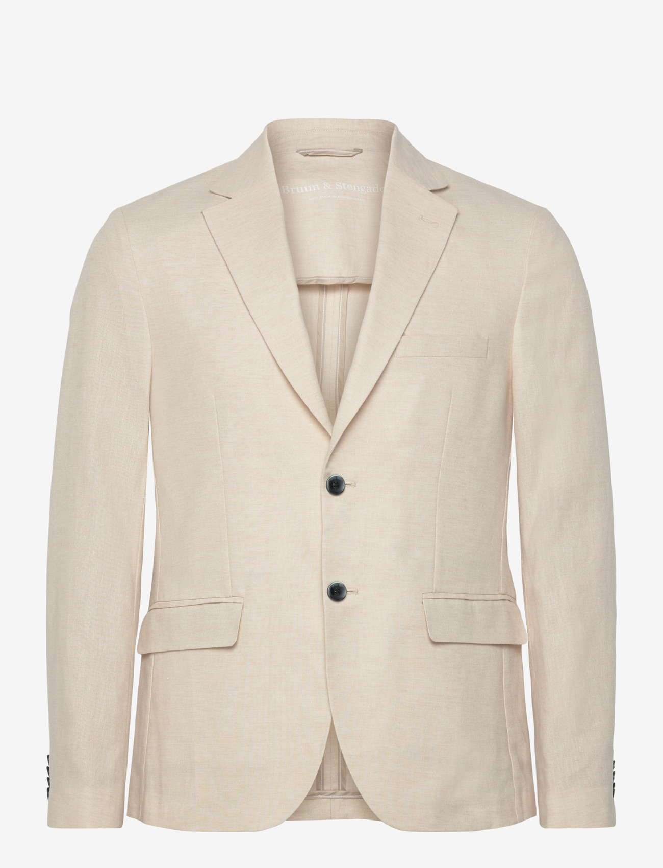 Bruun & Stengade - BS Sasso Classic Fit Blazer - single breasted blazers - beige - 1