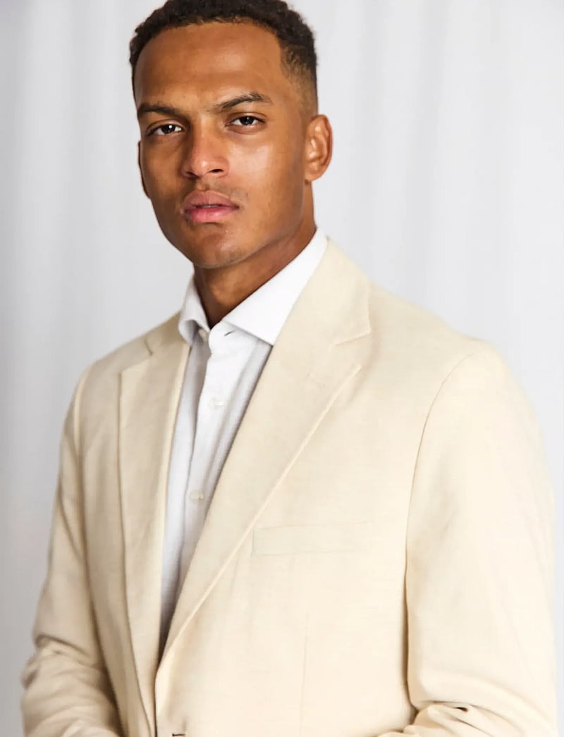 Bruun & Stengade - BS Sasso Classic Fit Blazer - single breasted blazers - beige - 0