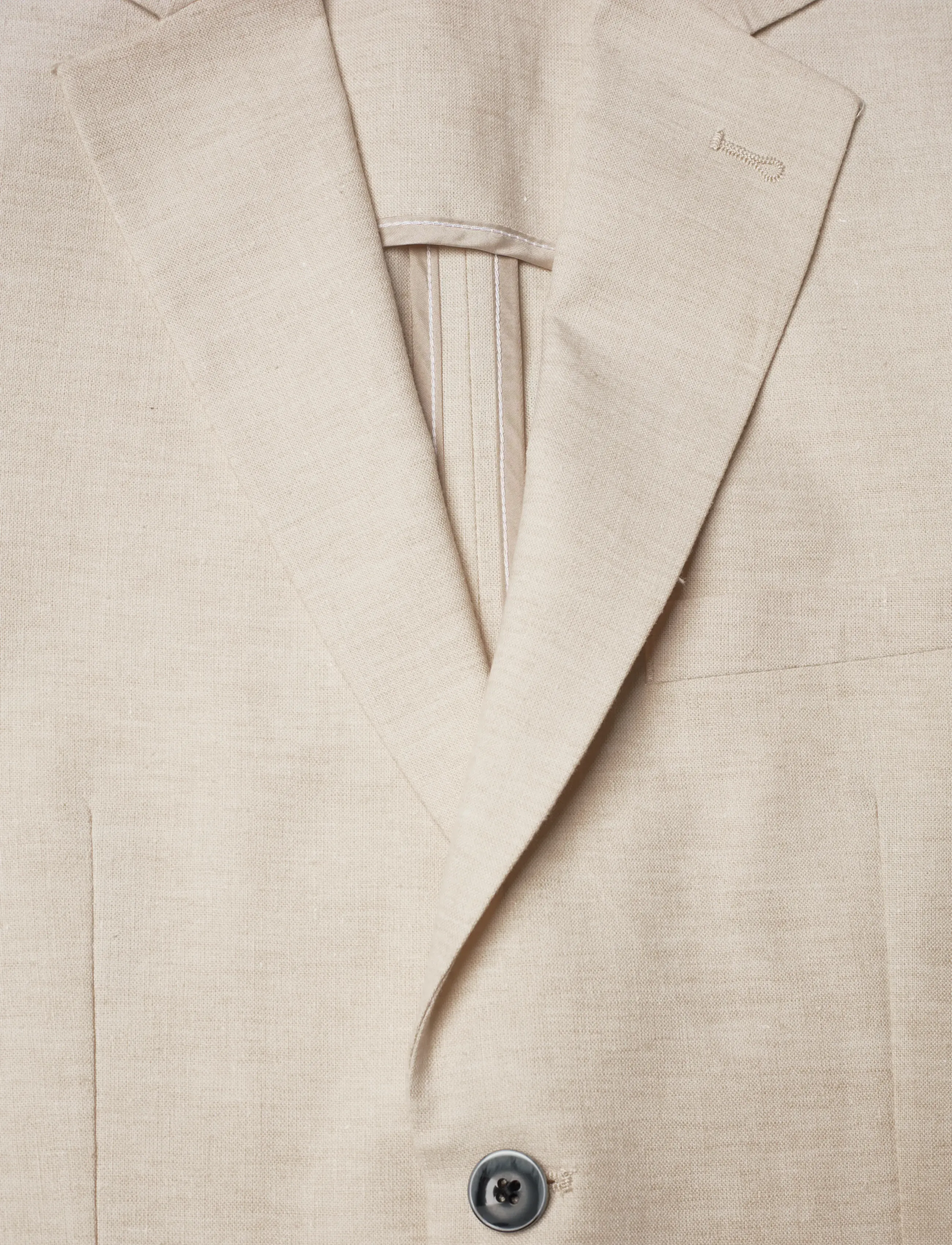 Bruun & Stengade - BS Sasso Classic Fit Blazer - Ühe rinnatisega pintsakud - beige - 3