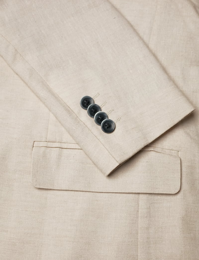 Bruun & Stengade - BS Sasso Classic Fit Blazer - single breasted blazers - beige - 4