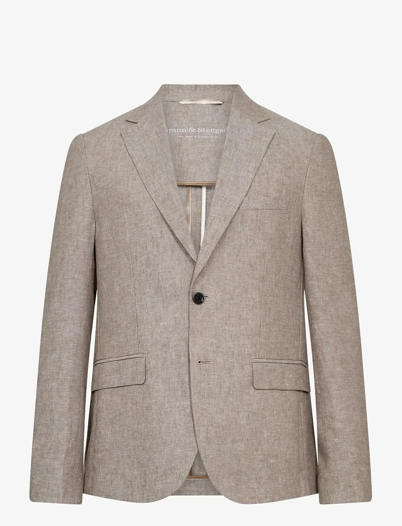 Bruun & Stengade - BS Sasso Classic Fit Blazer - Ühe rinnatisega pintsakud - brown - 1