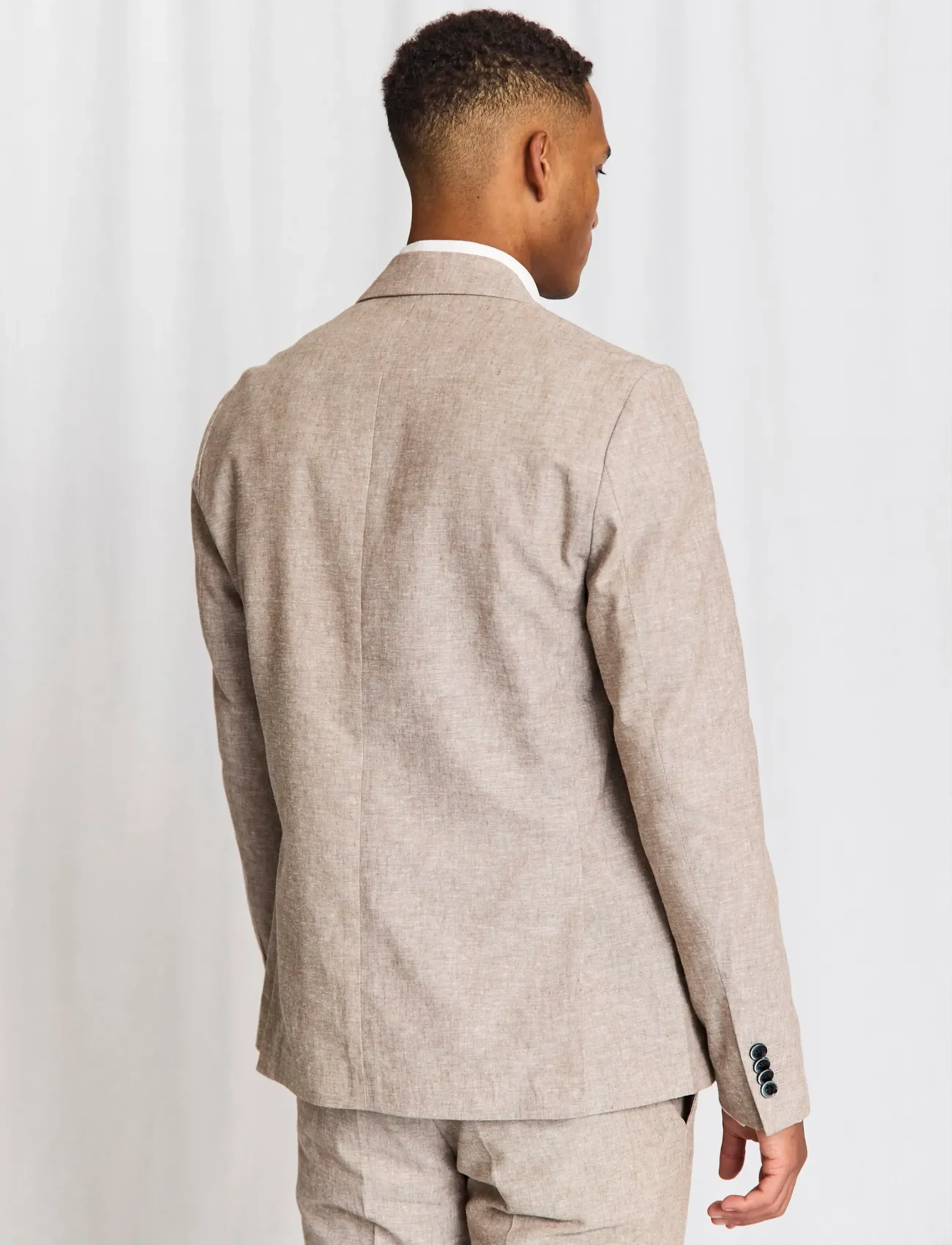 Bruun & Stengade - BS Sasso Classic Fit Blazer - single breasted blazers - brown - 4