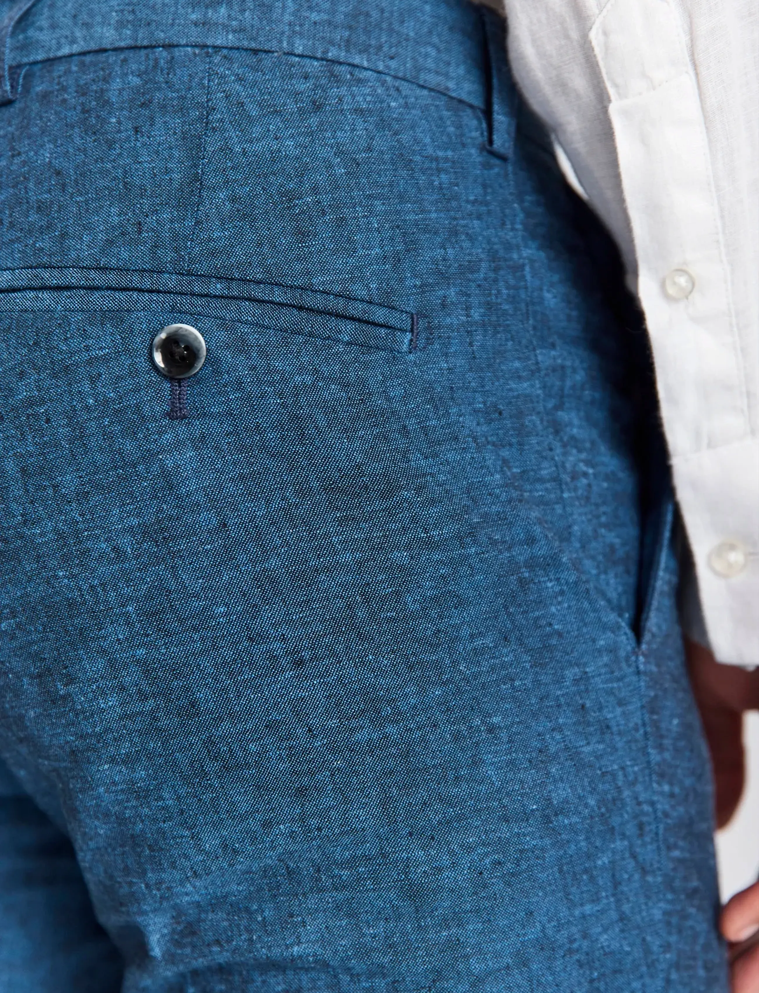 Bruun & Stengade - BS Sibillini Classic Fit Pants - linen trousers - blue - 4