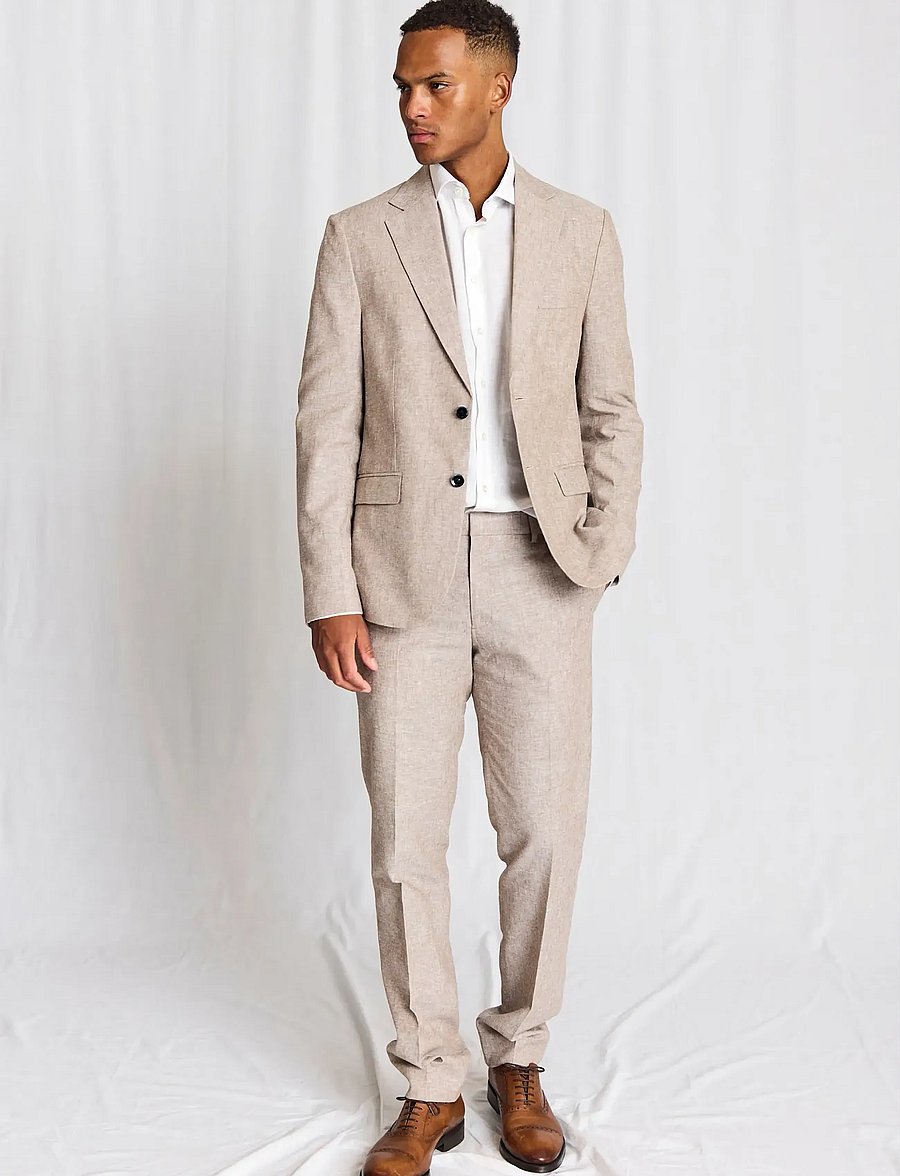 Bruun & Stengade - BS Sibillini Classic Fit Pants - hørbukser - brown - 0