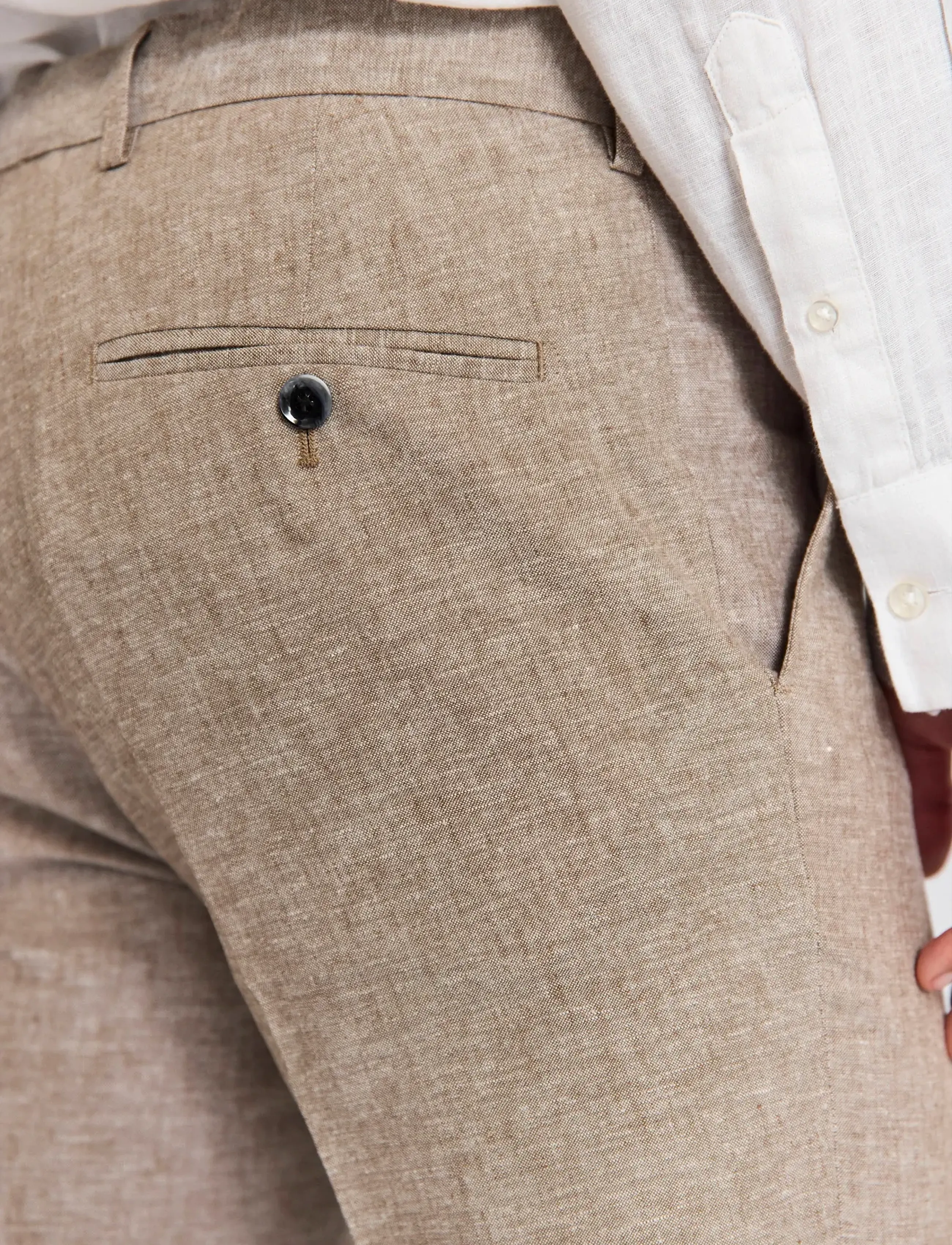 Bruun & Stengade - BS Sibillini Classic Fit Pants - linen trousers - brown - 4