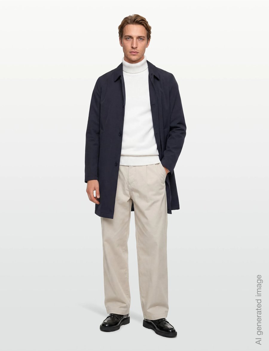Bruun & Stengade - BS Novello Regular Fit Coat - light coats - navy - 0