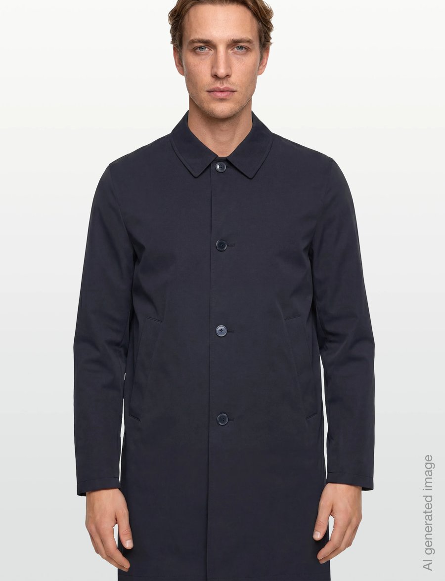 Bruun & Stengade - BS Novello Regular Fit Coat - light coats - navy - 3