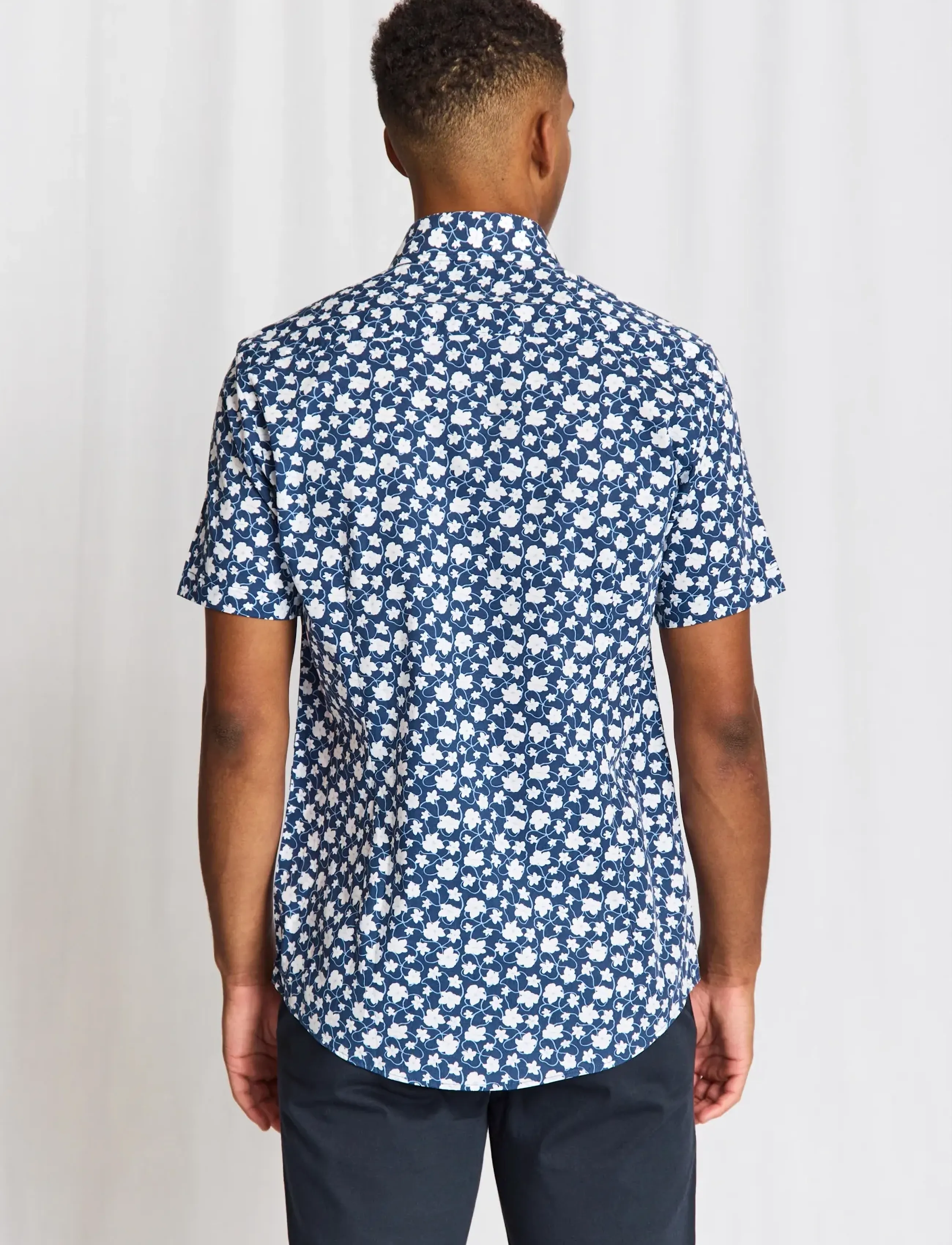 Bruun & Stengade - BS Arpad Modern Fit Shirt - kurzarmhemden - dark blue - 2