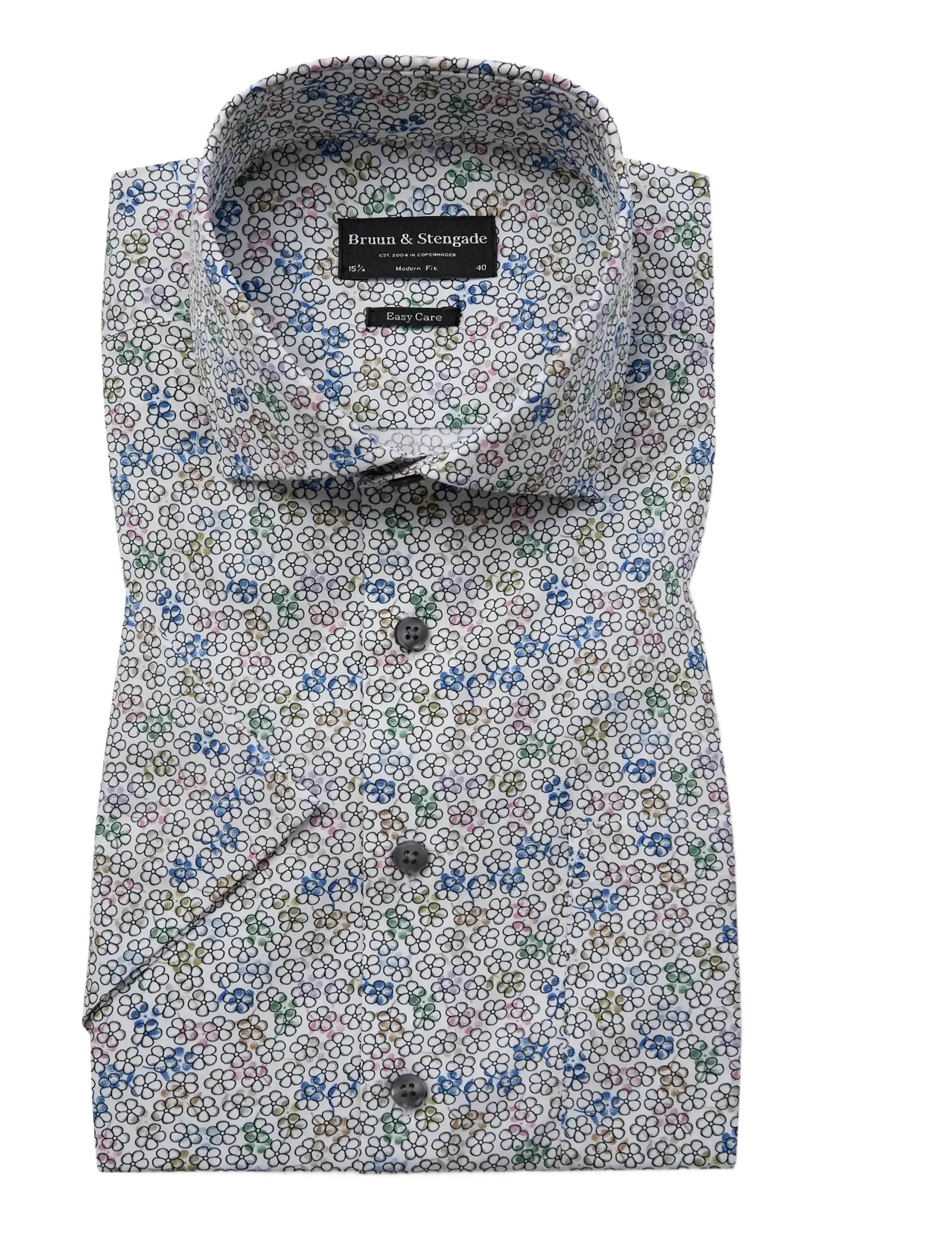 BRUUN & STENGADE Bs Luka Modern Fit Shirt Patterned - 41 - Herren