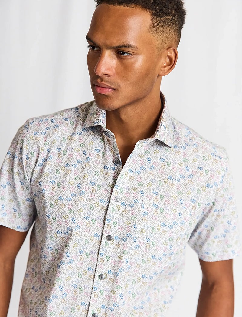 Bruun & Stengade - BS Luka Modern Fit Shirt - lühikeste varrukatega särgid - white - 3