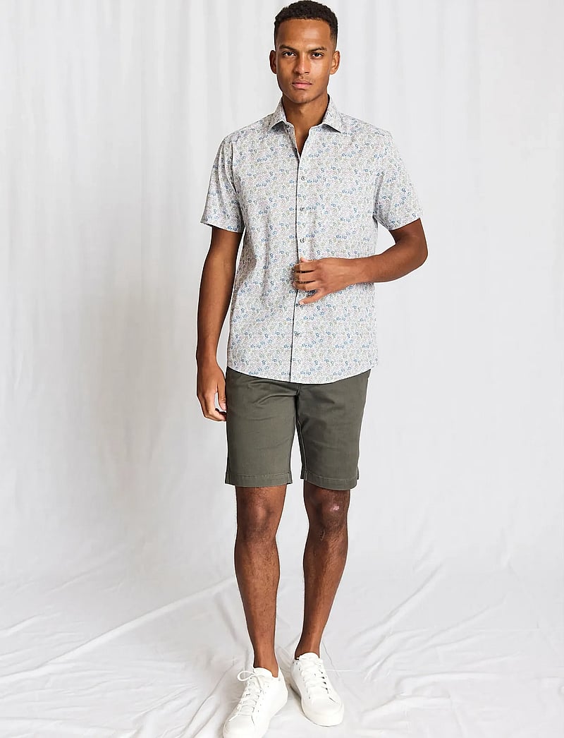 Bruun & Stengade - BS Luka Modern Fit Shirt - lühikeste varrukatega särgid - white - 4